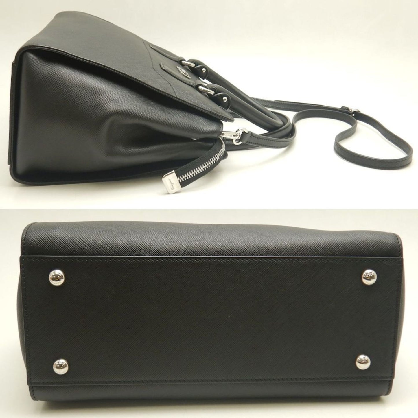 Salvatore Ferragamo Briana, Black, Leather, handbag