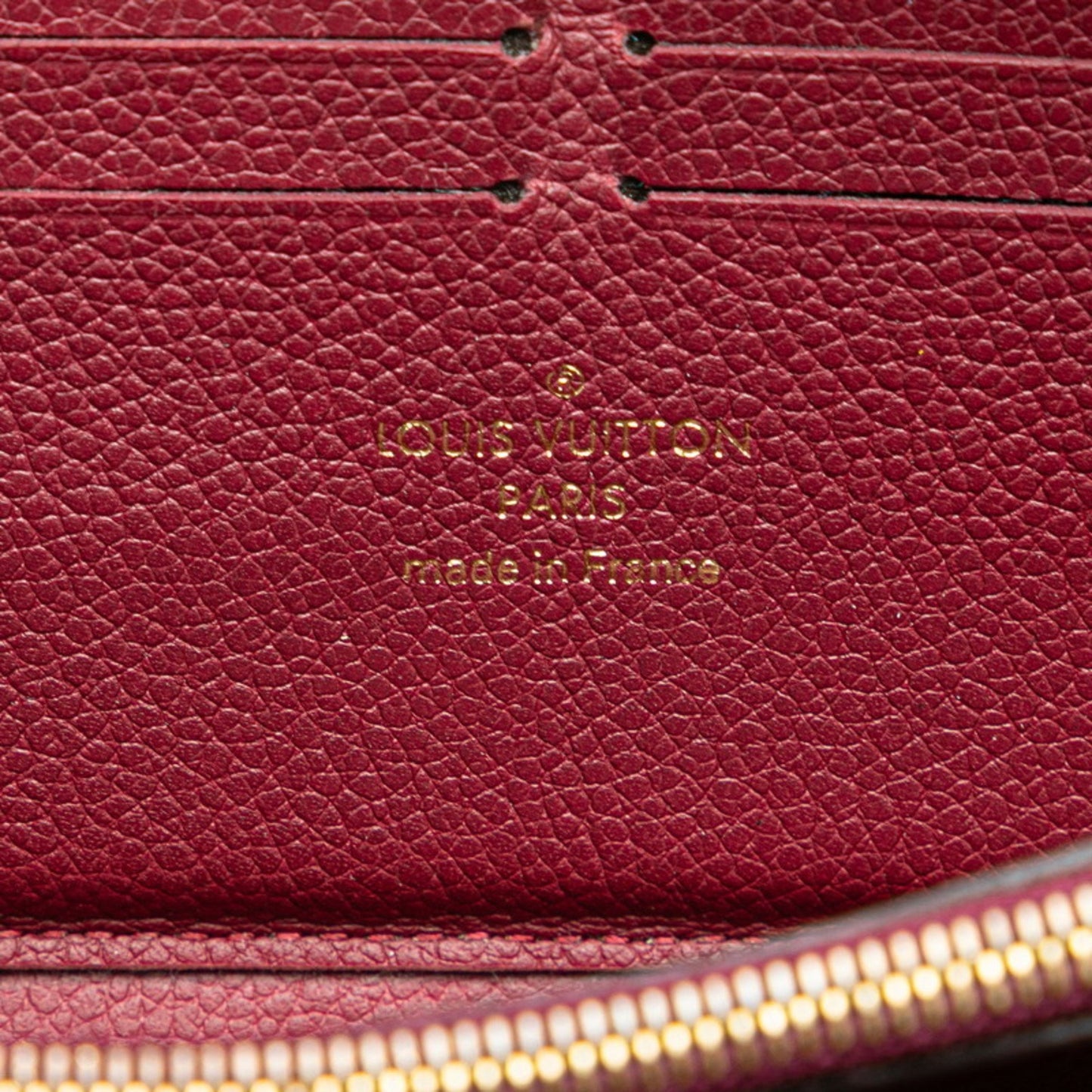 Louis Vuitton Clemence, Burgundy, Leather, wallet