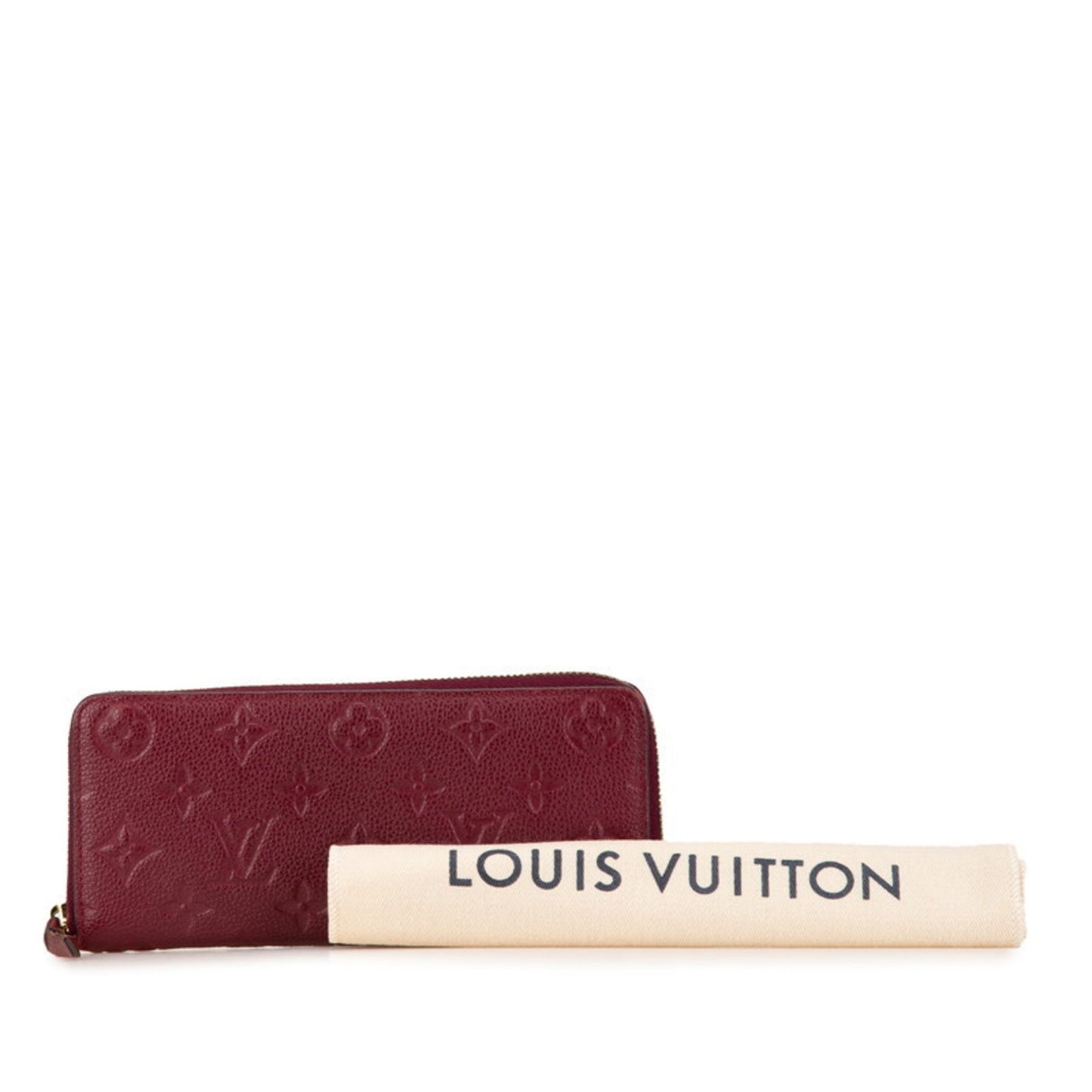 Louis Vuitton Clemence, Burgundy, Leather, wallet