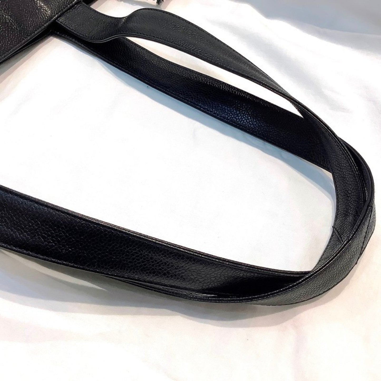 Chanel Logo CC, Black, Leather, tote