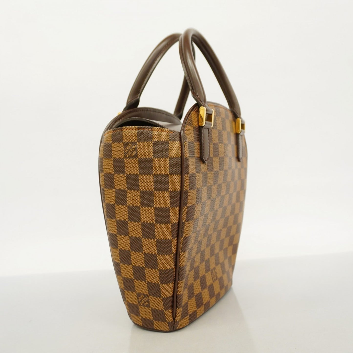 Louis Vuitton Saria, Brown, "CANVAS, LEATHER", handbag