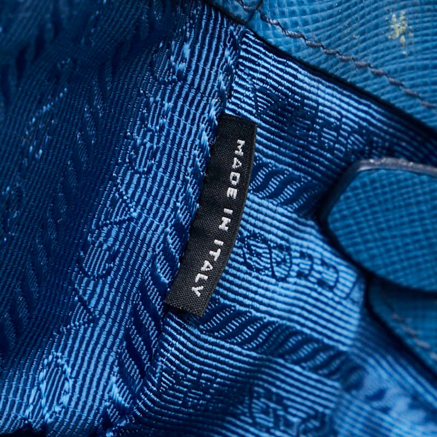 Prada Galleria, Blue, Leather, handbag