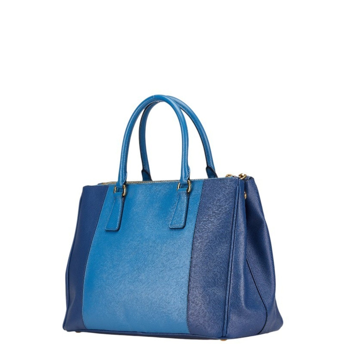 Prada Galleria, Blue, Leather, handbag