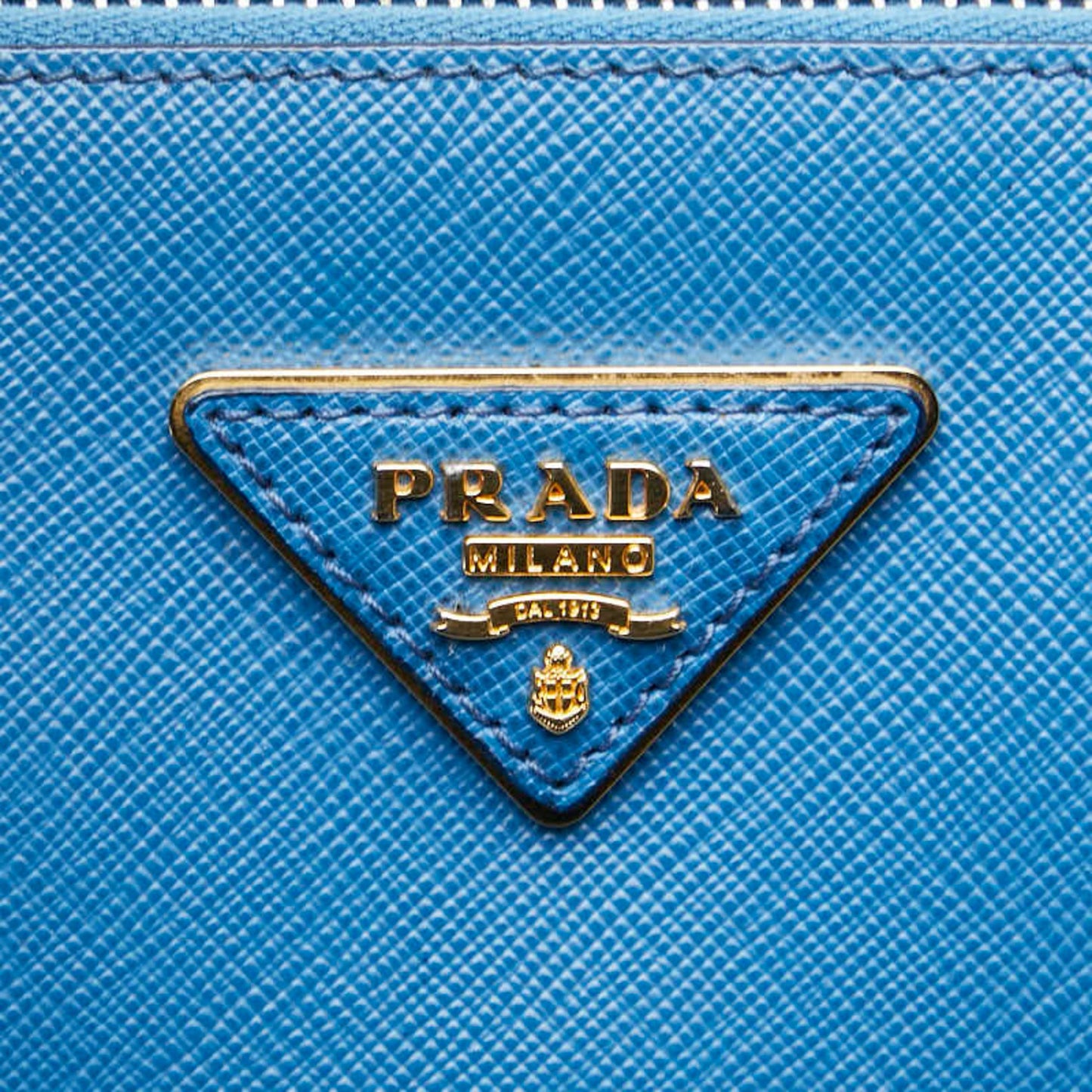 Prada Galleria, Blue, Leather, handbag