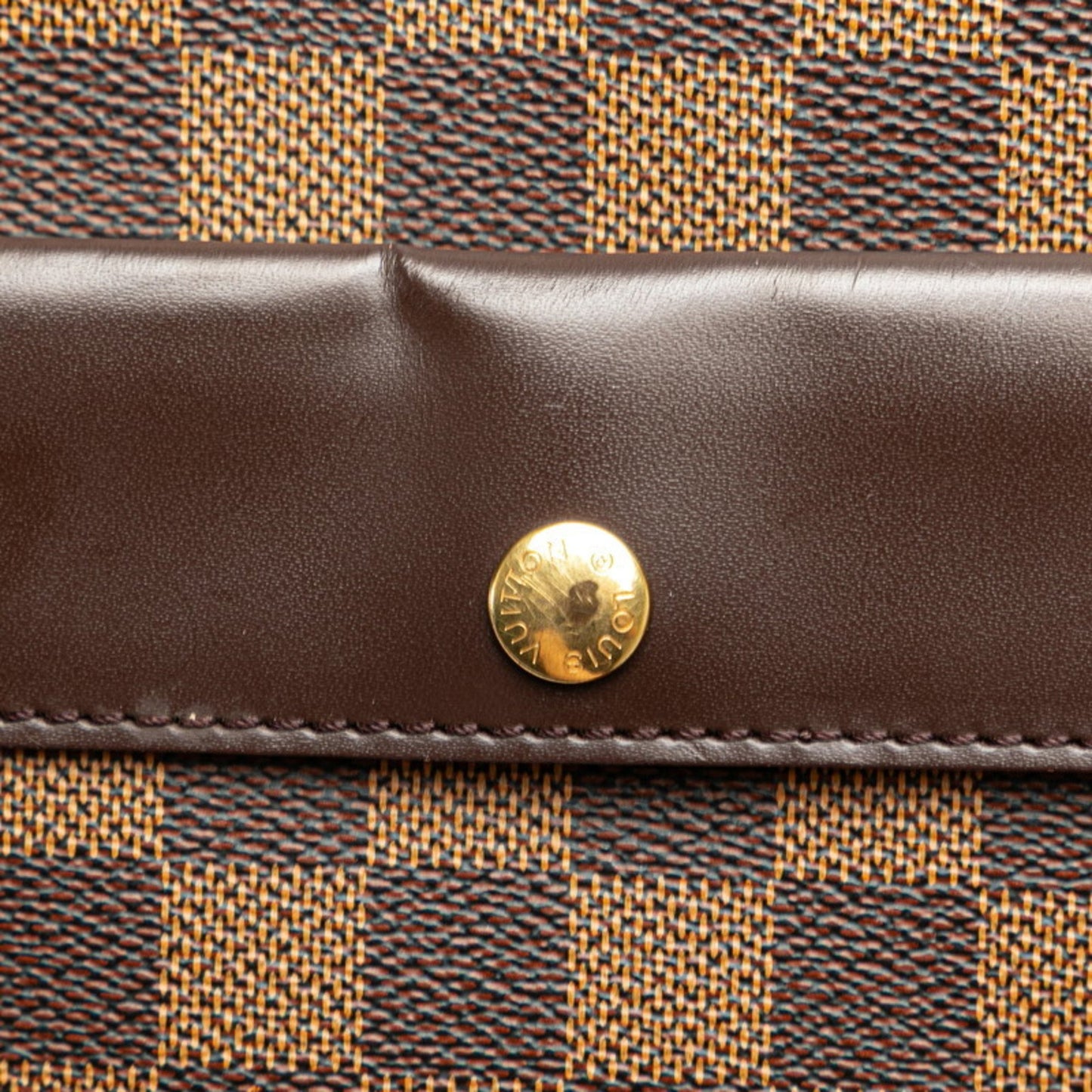 Louis Vuitton Aubagne, Brown, "CANVAS, LEATHER", shoulder