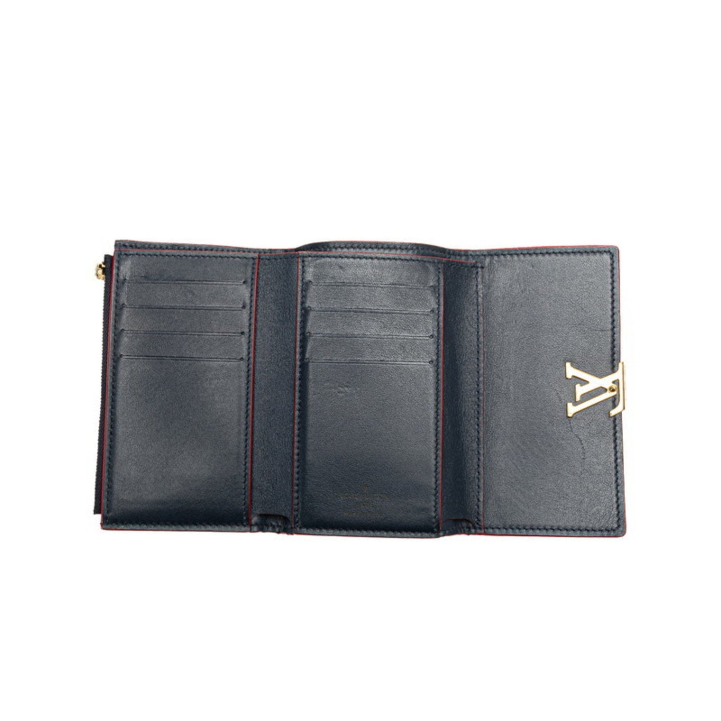 Louis Vuitton Capucines, Navy, Leather, wallet