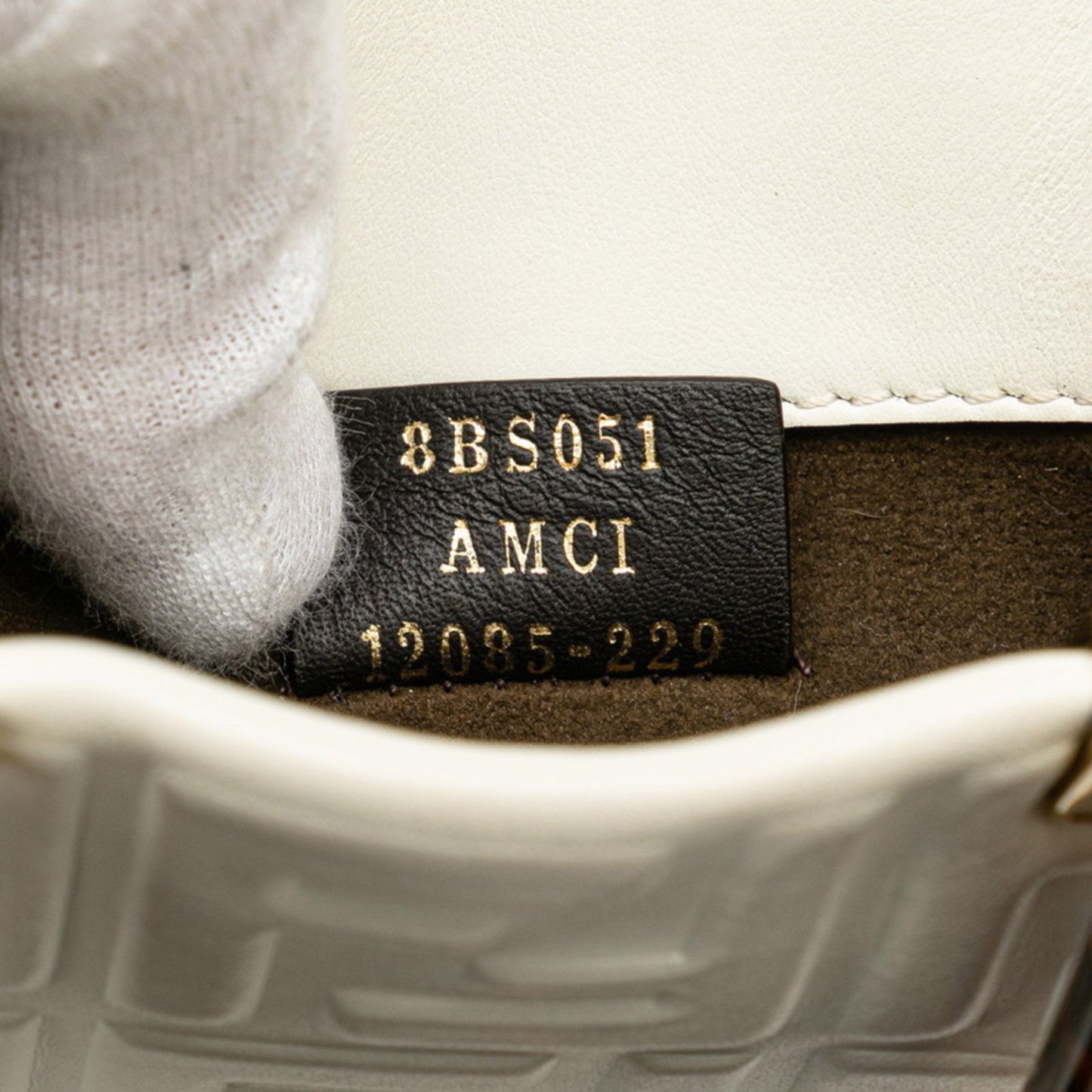 Fendi Sunshine, White, Leather, handbag