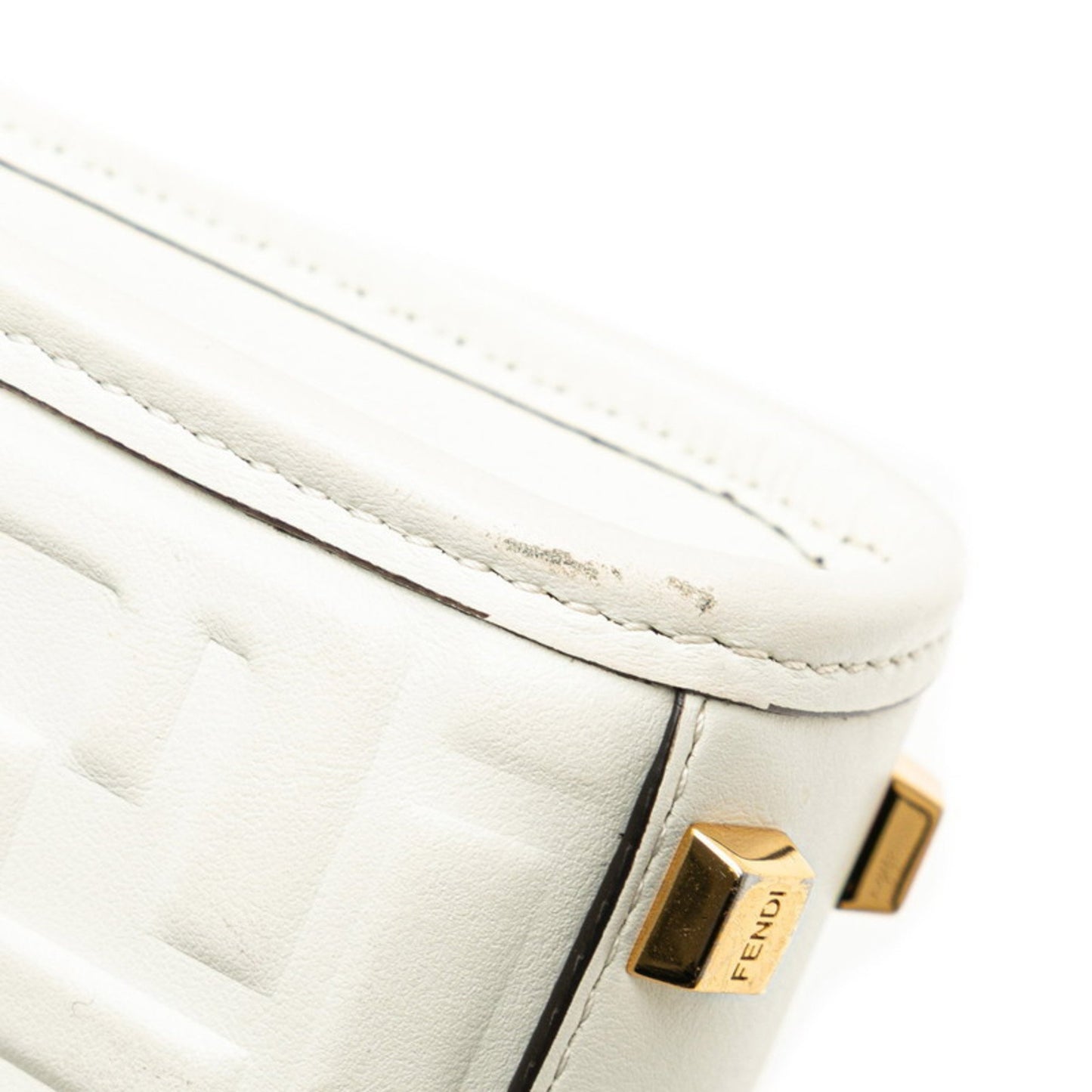Fendi Sunshine, White, Leather, handbag