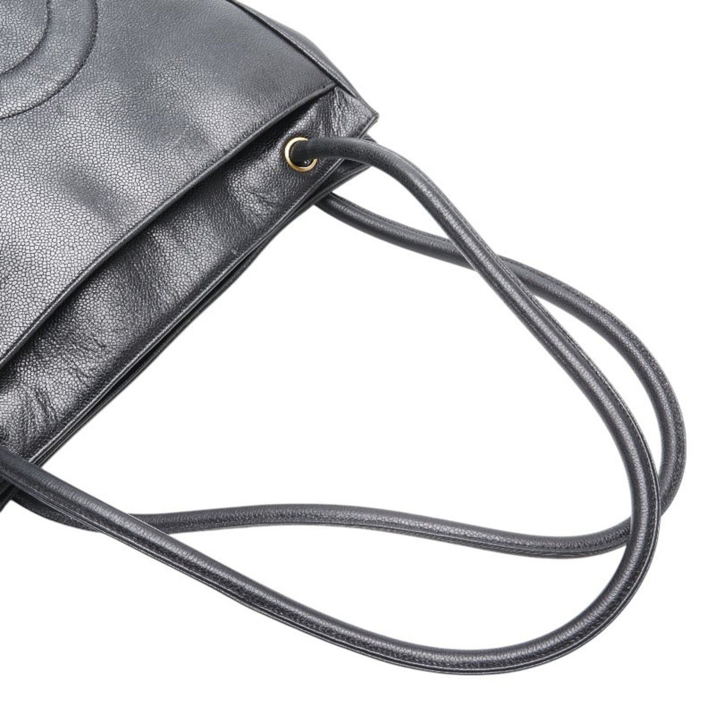 Chanel Logo CC, Black, Leather, shoulder