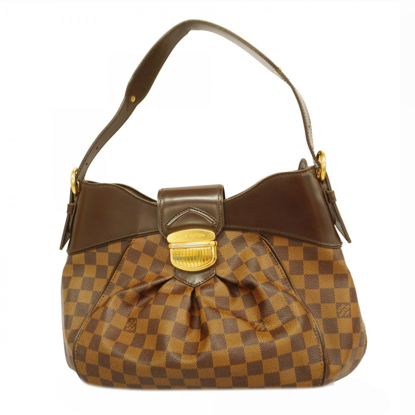 Louis Vuitton Sistina, Brown, Canvas, shoulder