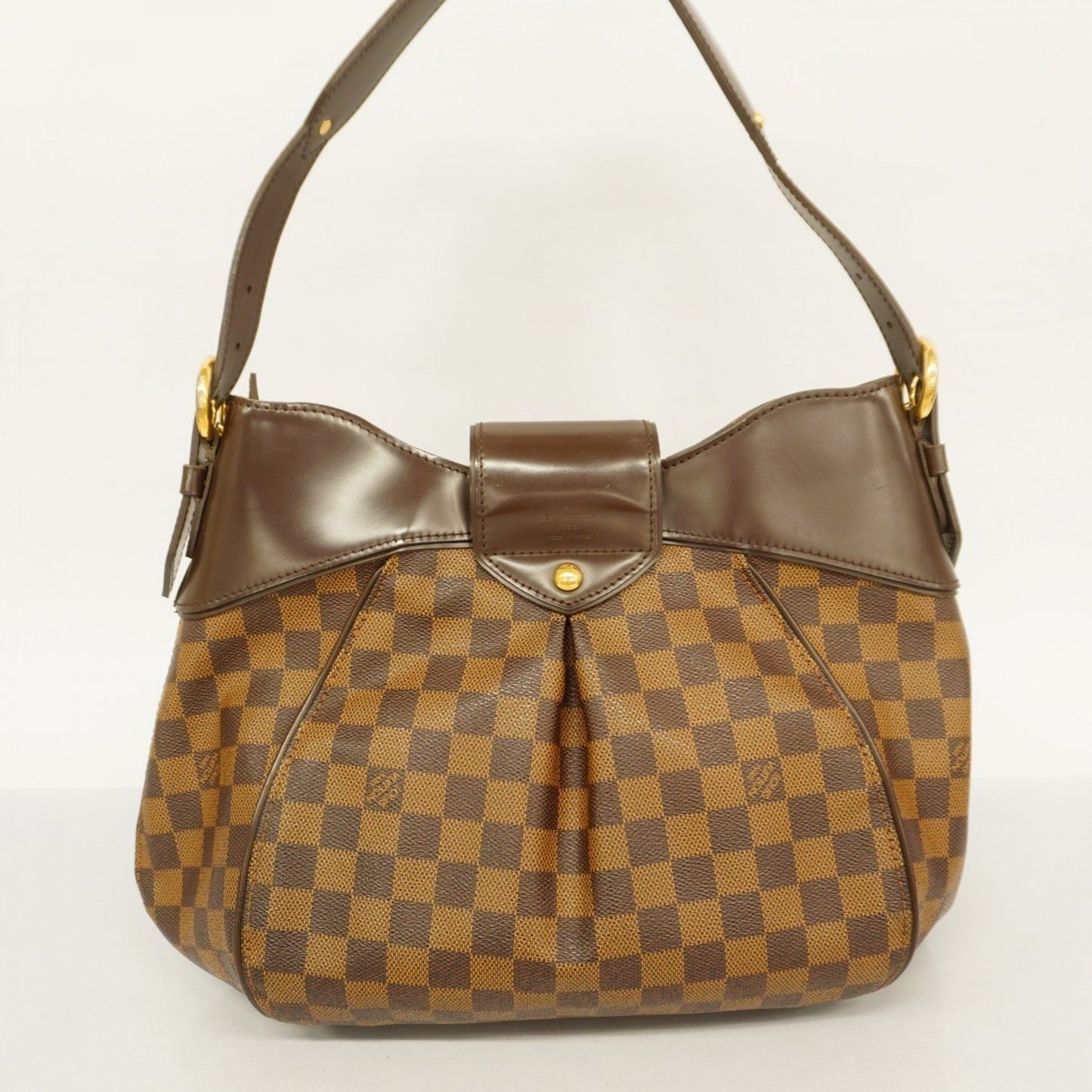 Louis Vuitton Sistina, Brown, Canvas, shoulder