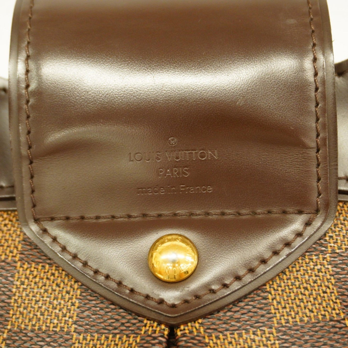 Louis Vuitton Sistina, Brown, Canvas, shoulder