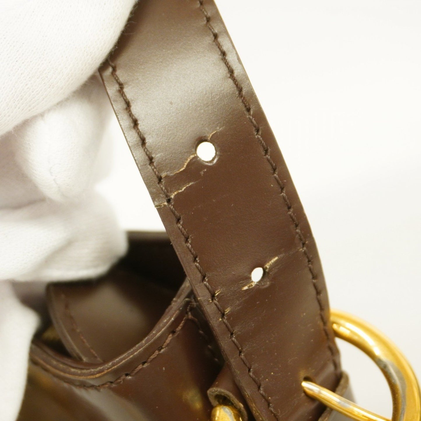 Louis Vuitton Sistina, Brown, Canvas, shoulder