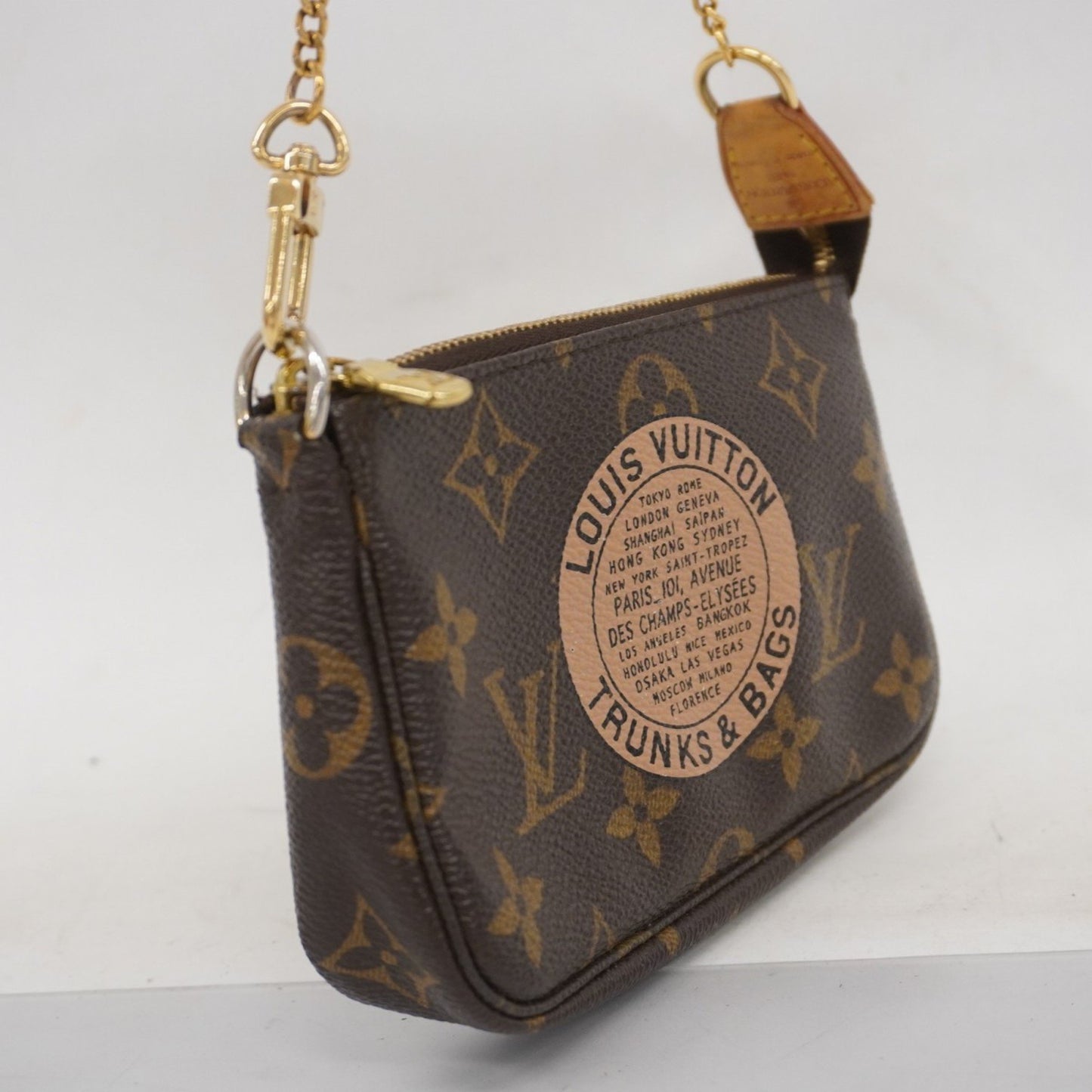 Louis Vuitton Mini Pochette Accessoires, Brown, Canvas, clutch