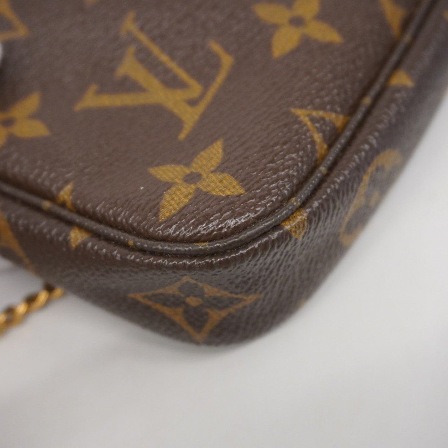 Louis Vuitton Mini Pochette Accessoires, Brown, Canvas, clutch
