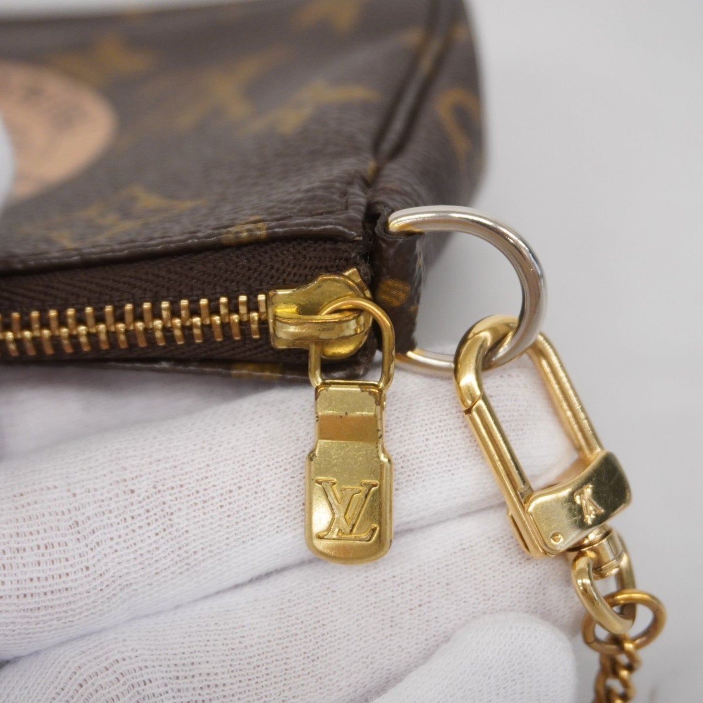 Louis Vuitton Mini Pochette Accessoires, Brown, Canvas, clutch
