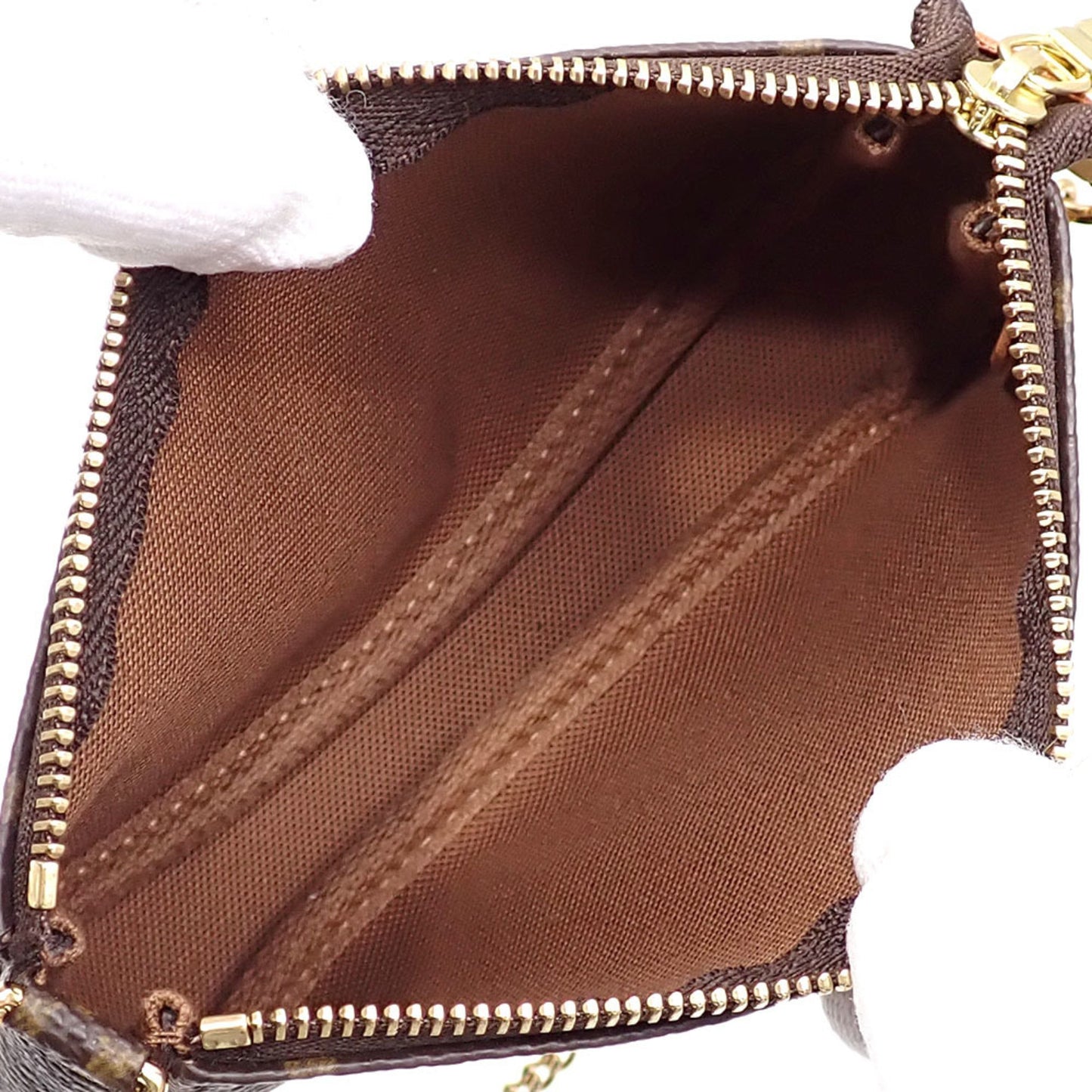 Louis Vuitton Mini Pochette Accessoires, Brown, Canvas, clutch