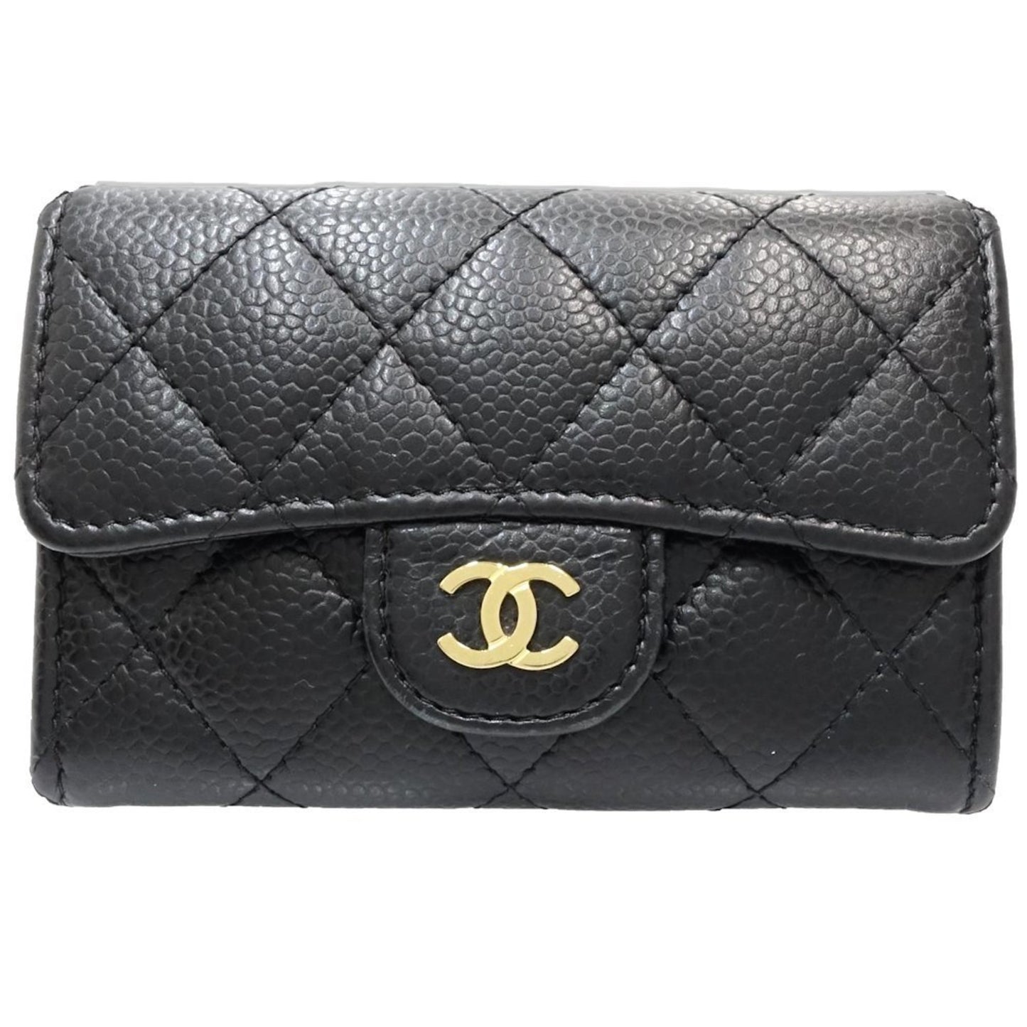 Chanel Porte monnaie, Black, Leather, wallet
