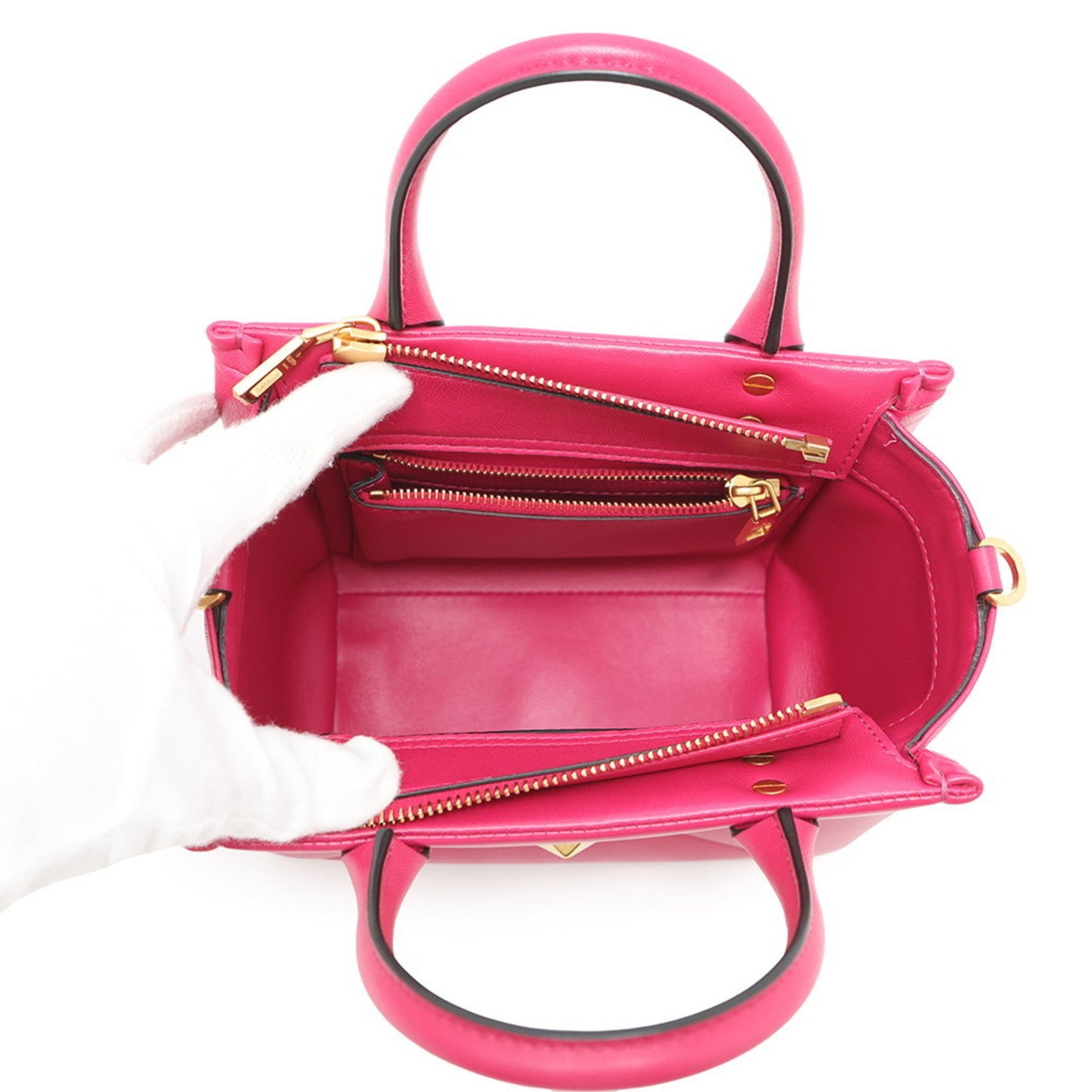 Valentino Garavani ONE STUD, Pink, Leather, handbag