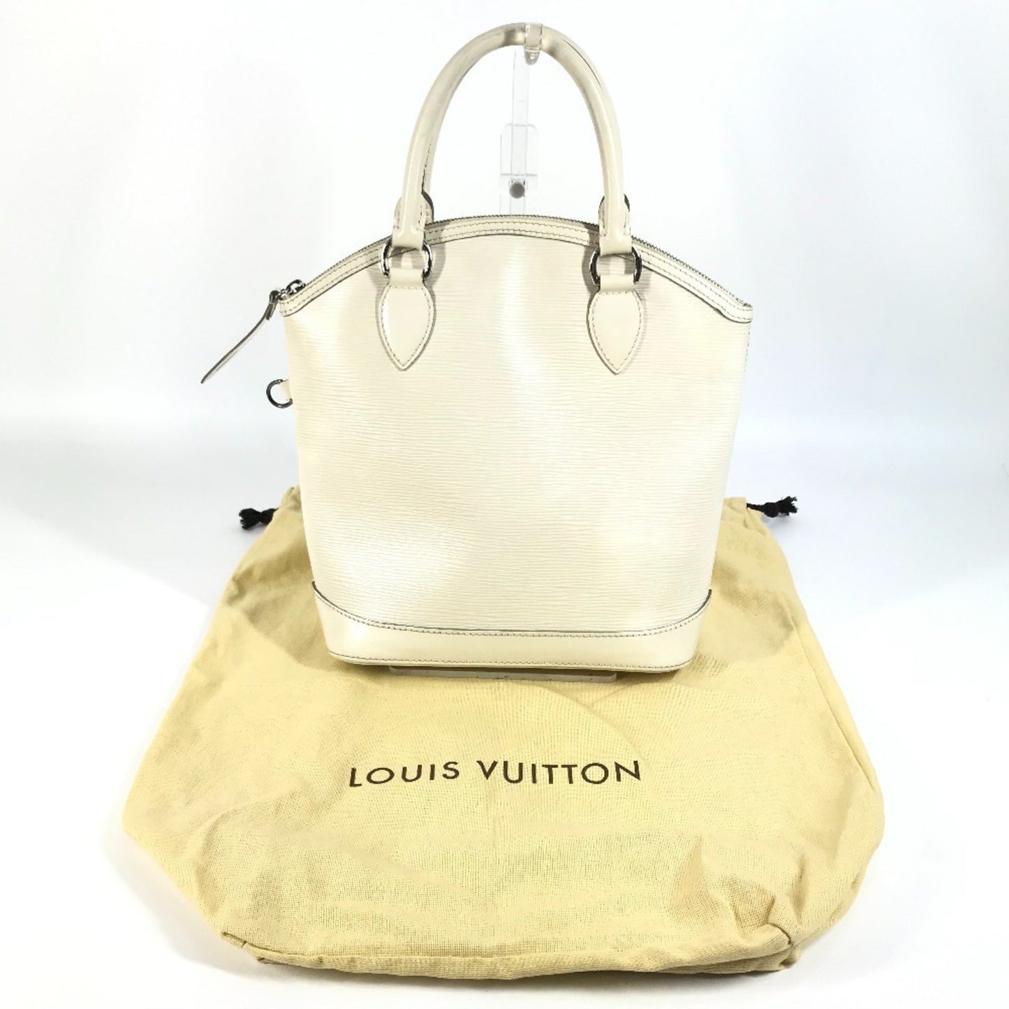 Louis Vuitton Lockit Vertical, White, Leather, tote