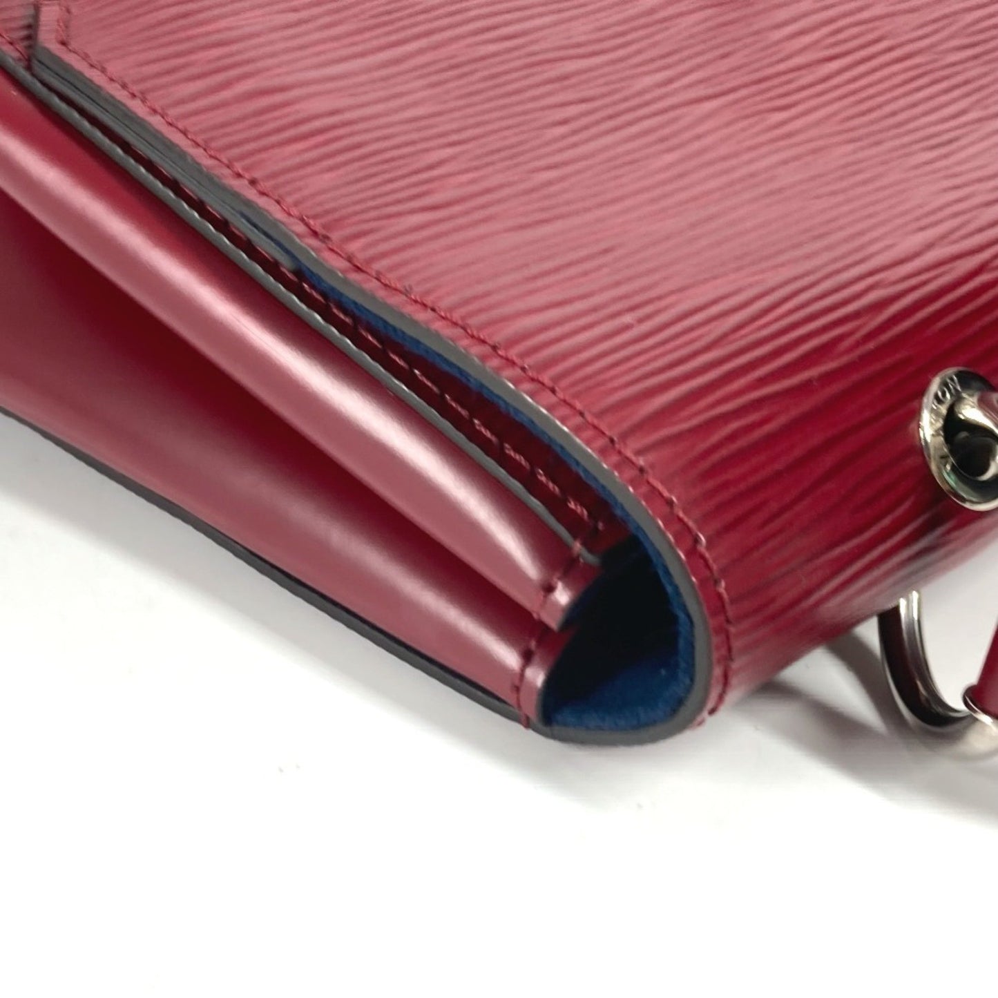 Louis Vuitton Grenelle, Burgundy, Leather, handbag