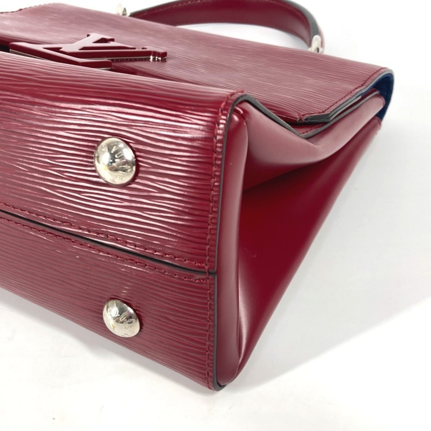 Louis Vuitton Grenelle, Burgundy, Leather, handbag