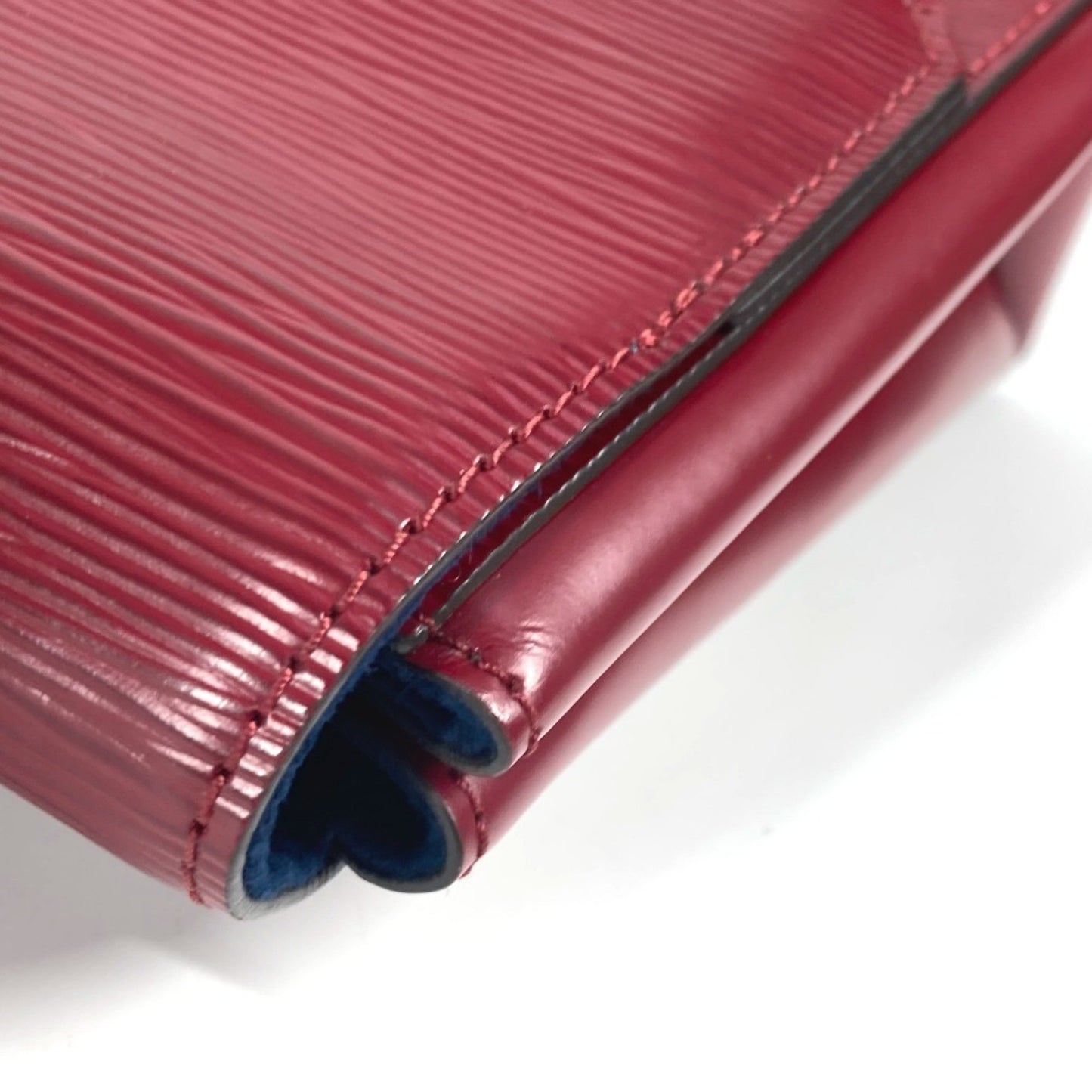 Louis Vuitton Grenelle, Burgundy, Leather, handbag