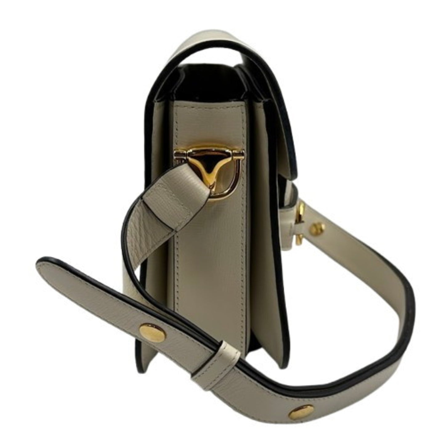 Gucci Horsebit, White, Leather, shoulder