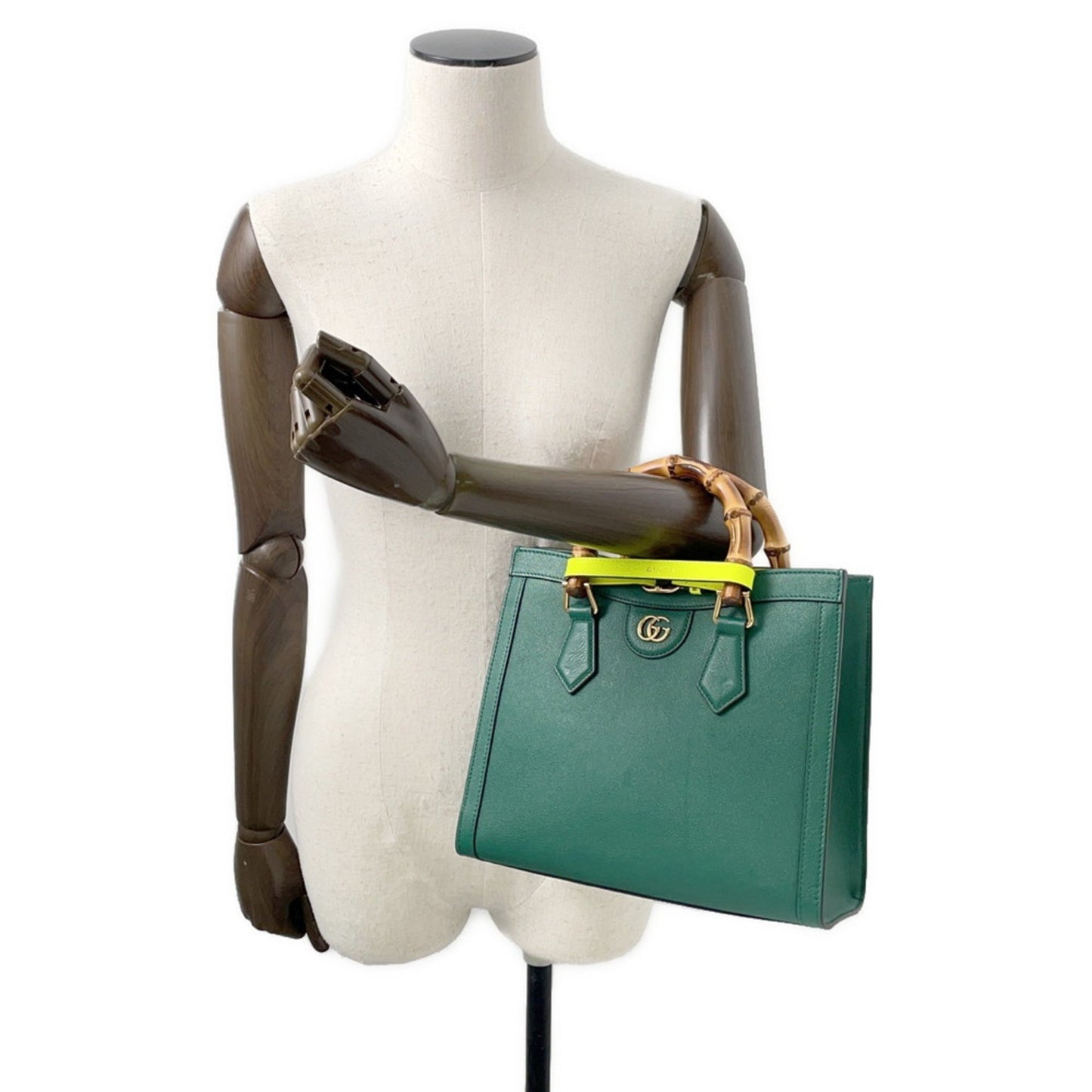 Gucci Diana, Green, Leather, handbag