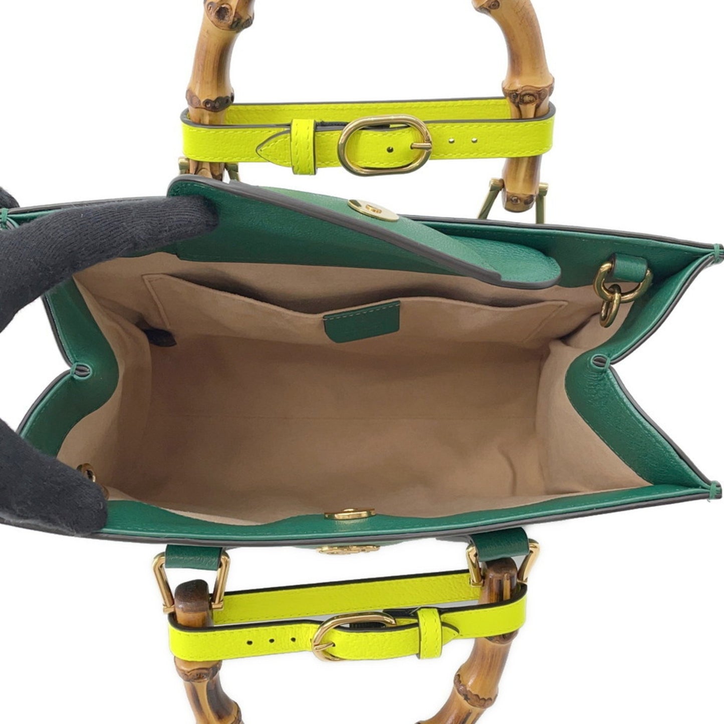 Gucci Diana, Green, Leather, handbag