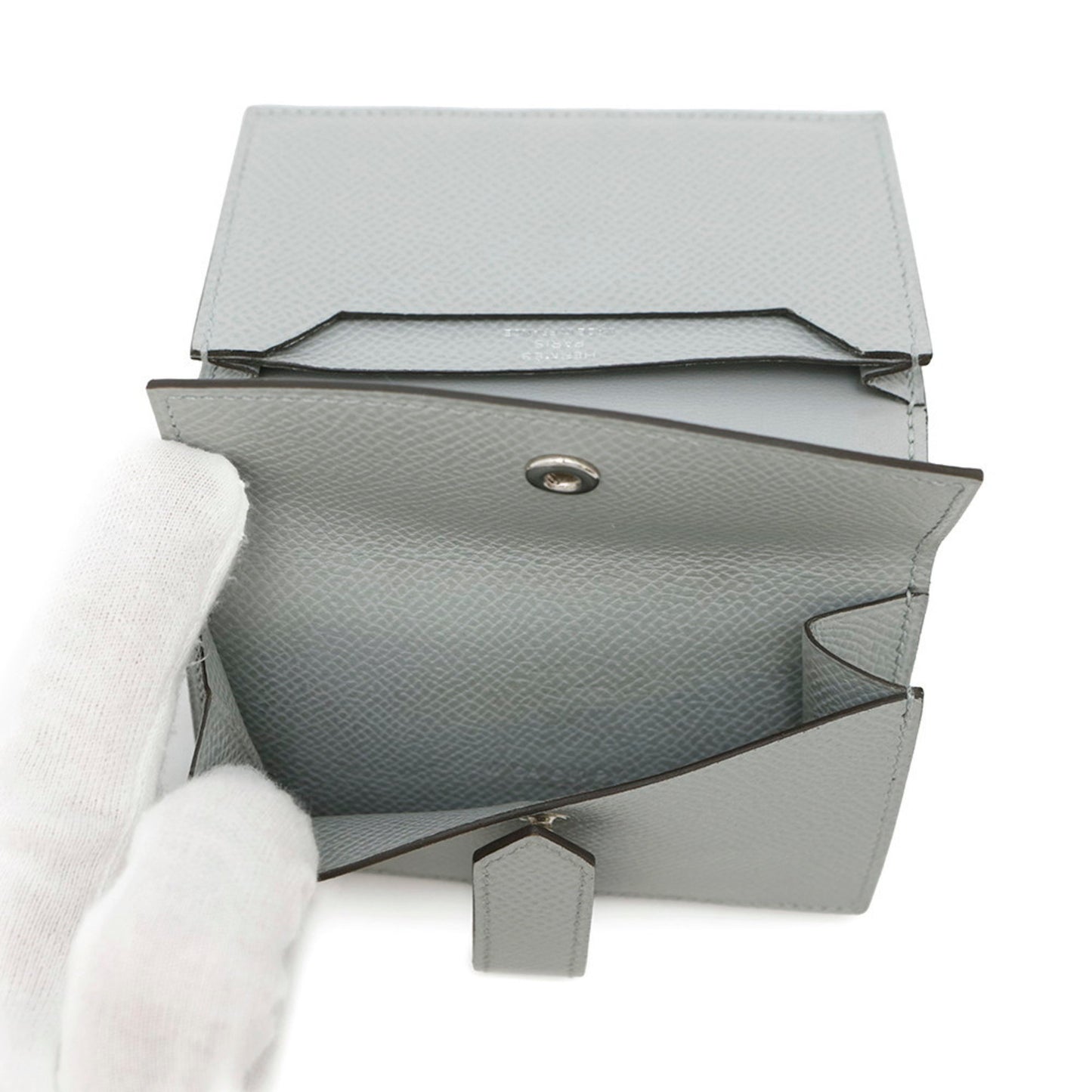 Hermès Béarn, Blue, Leather, wallet
