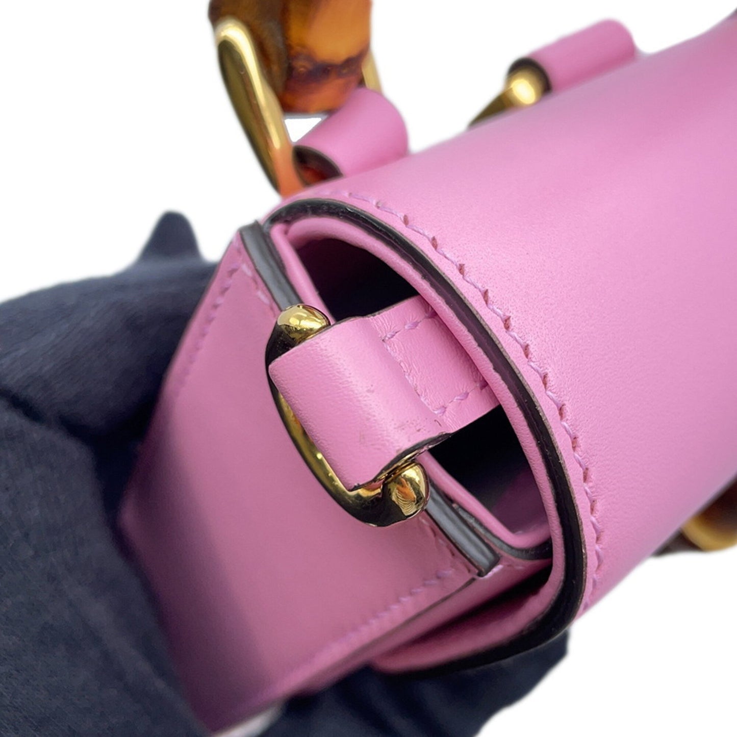 Gucci Bamboo, Pink, Leather, clutch