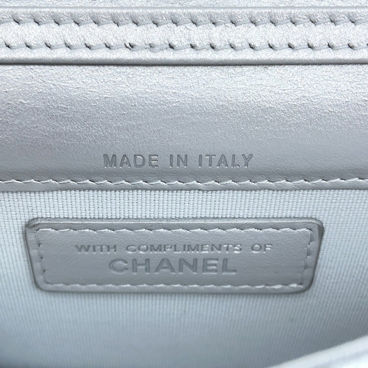 Chanel Coco Mark, Silver, Leather, shoulder