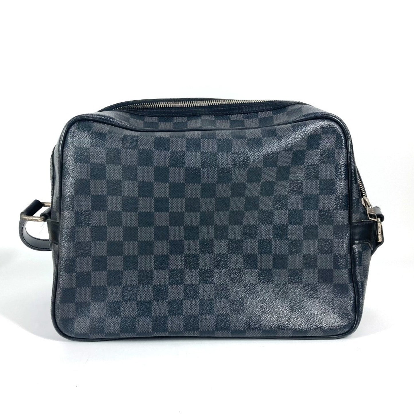 Louis Vuitton Leoh, Black, Canvas, shoulder