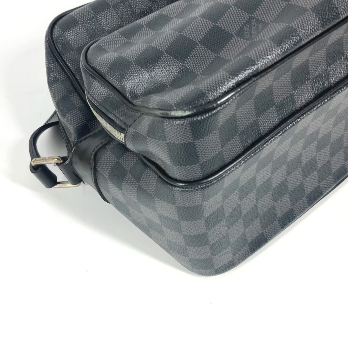 Louis Vuitton Leoh, Black, Canvas, shoulder