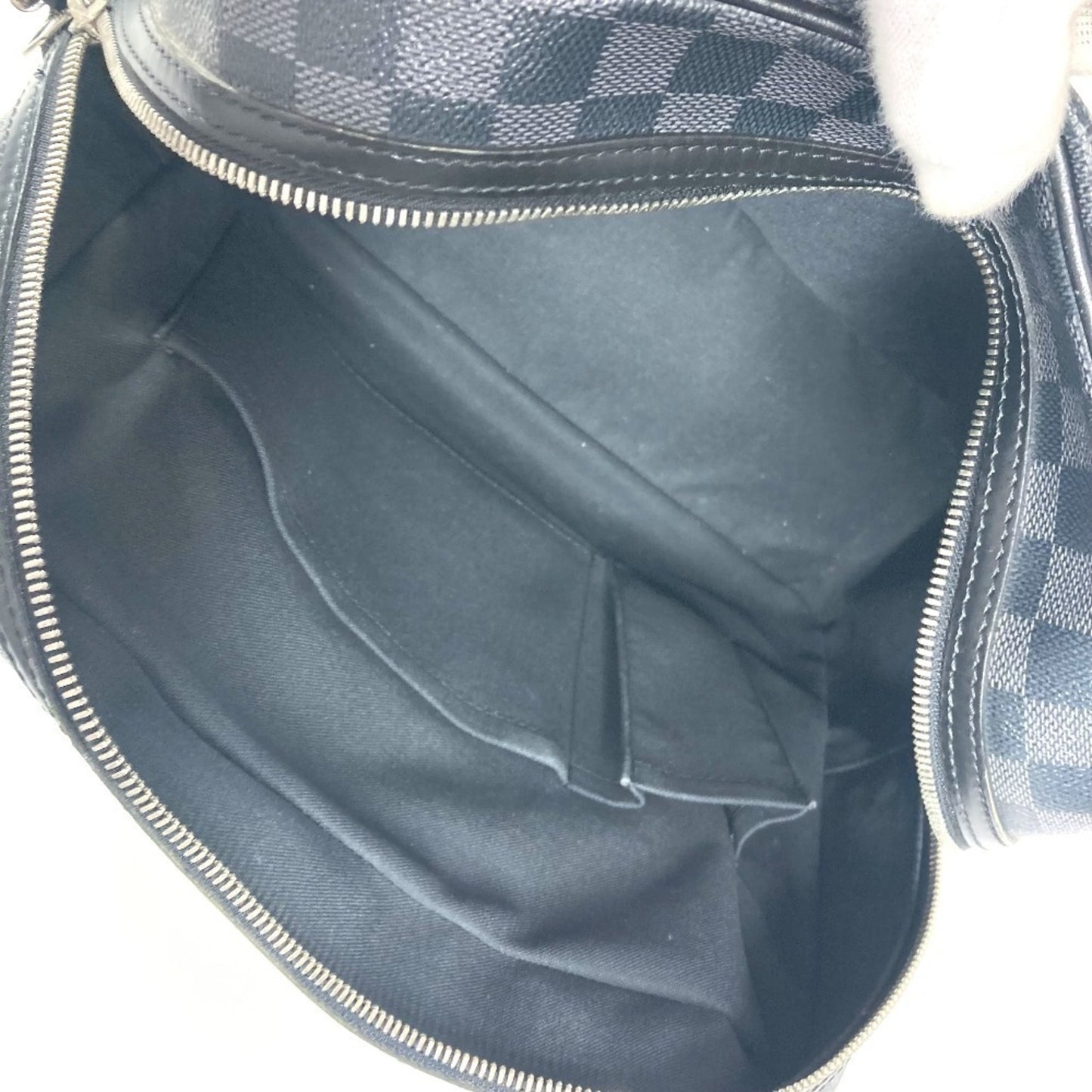 Louis Vuitton Leoh, Black, Canvas, shoulder