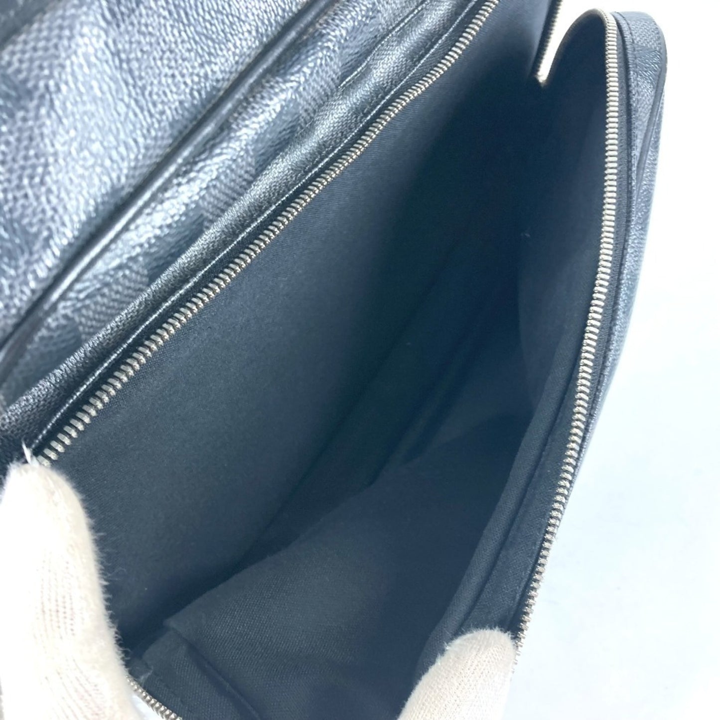Louis Vuitton Leoh, Black, Canvas, shoulder