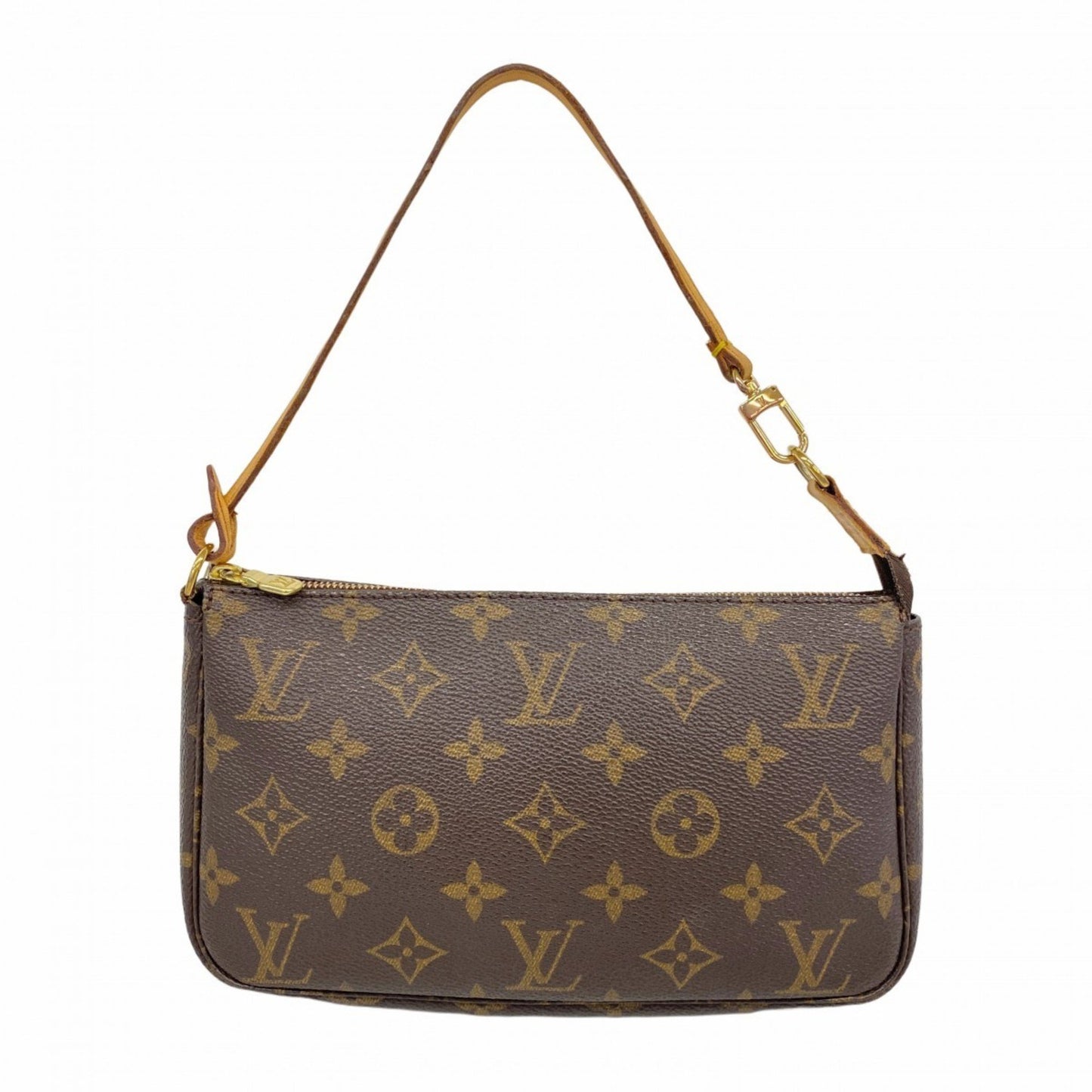 Louis Vuitton Pochette Accessoire, Brown, Canvas, clutch