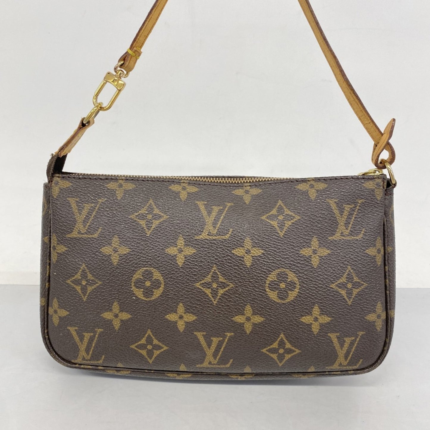 Louis Vuitton Pochette Accessoire, Brown, Canvas, clutch