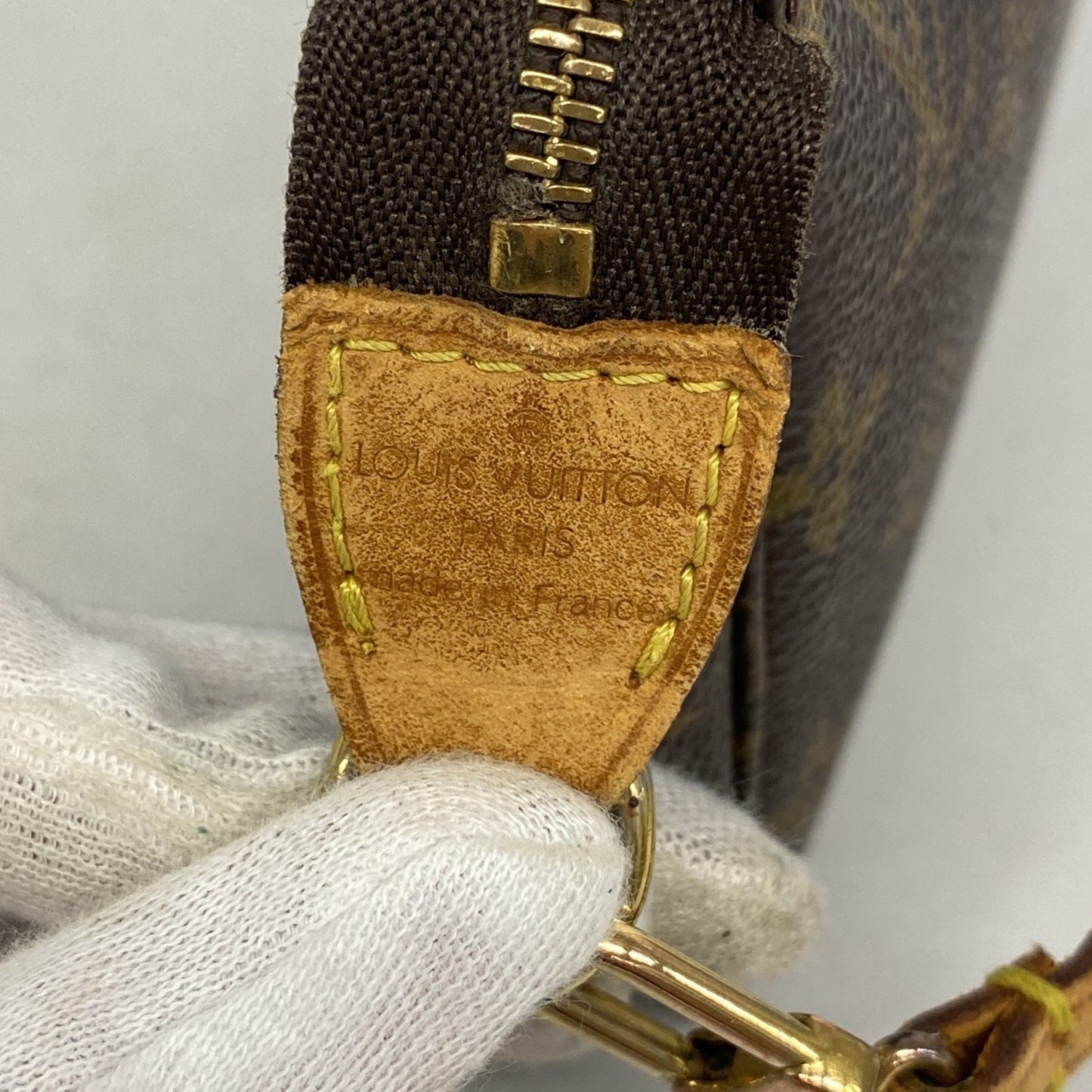 Louis Vuitton Pochette Accessoire, Brown, Canvas, clutch