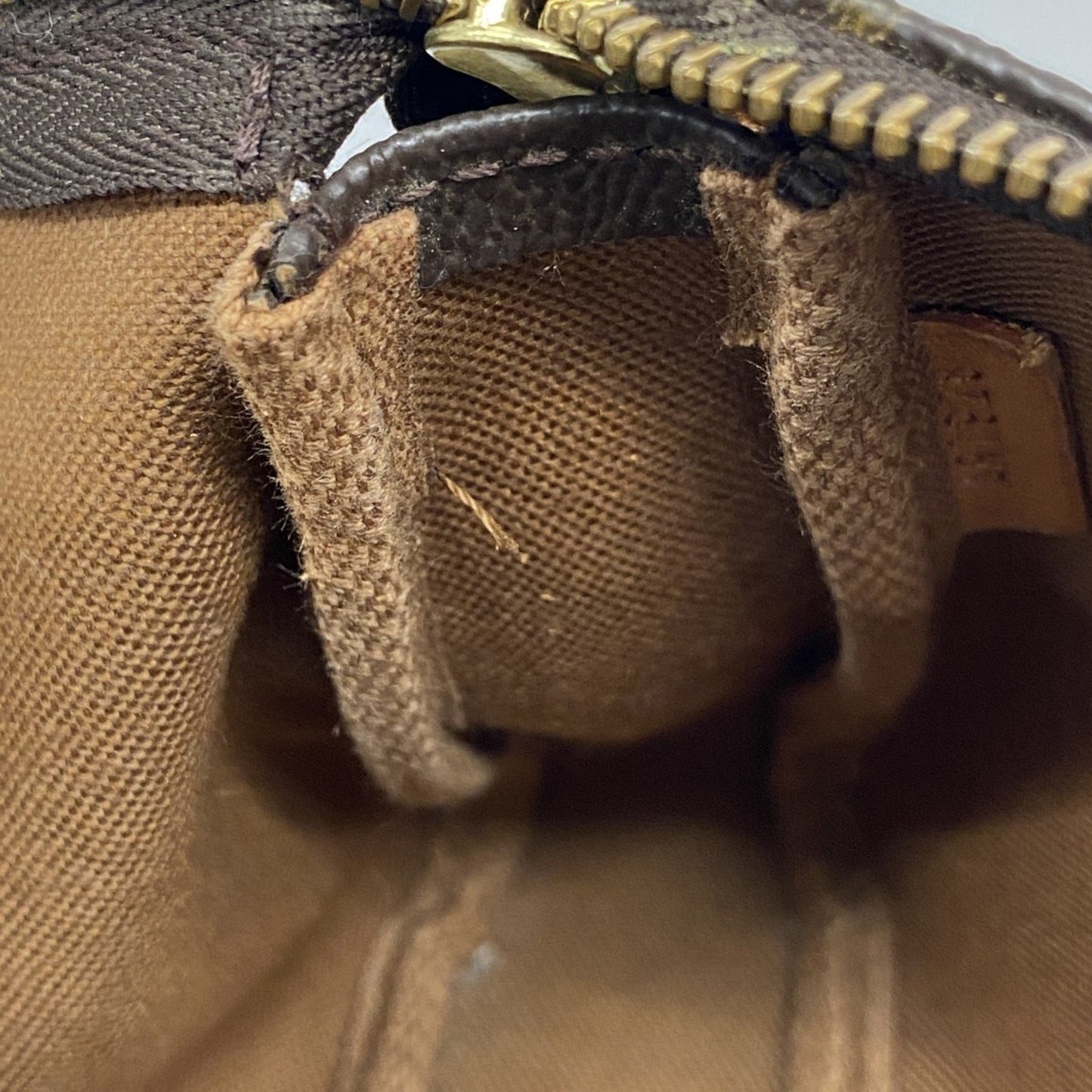 Louis Vuitton Pochette Accessoire, Brown, Canvas, clutch