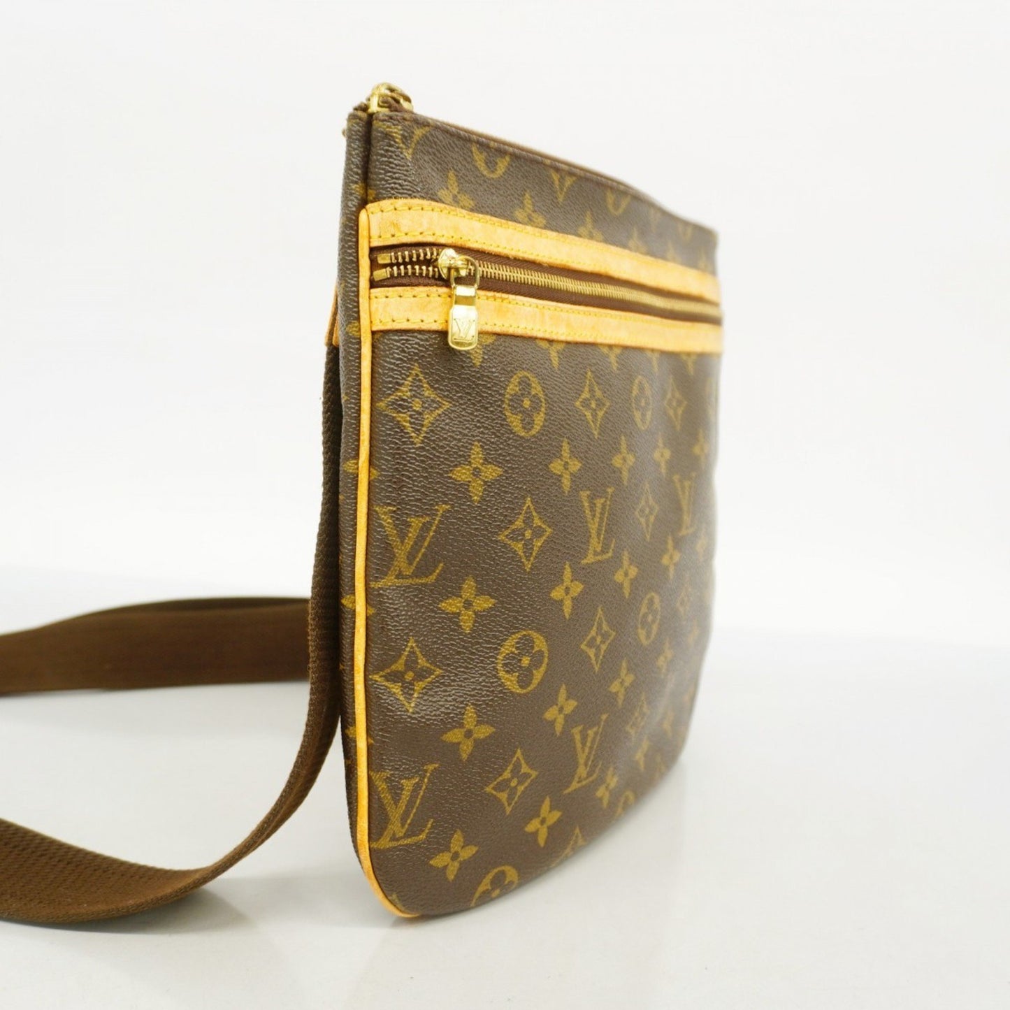 Louis Vuitton Bosphore, Brown, Canvas, shoulder