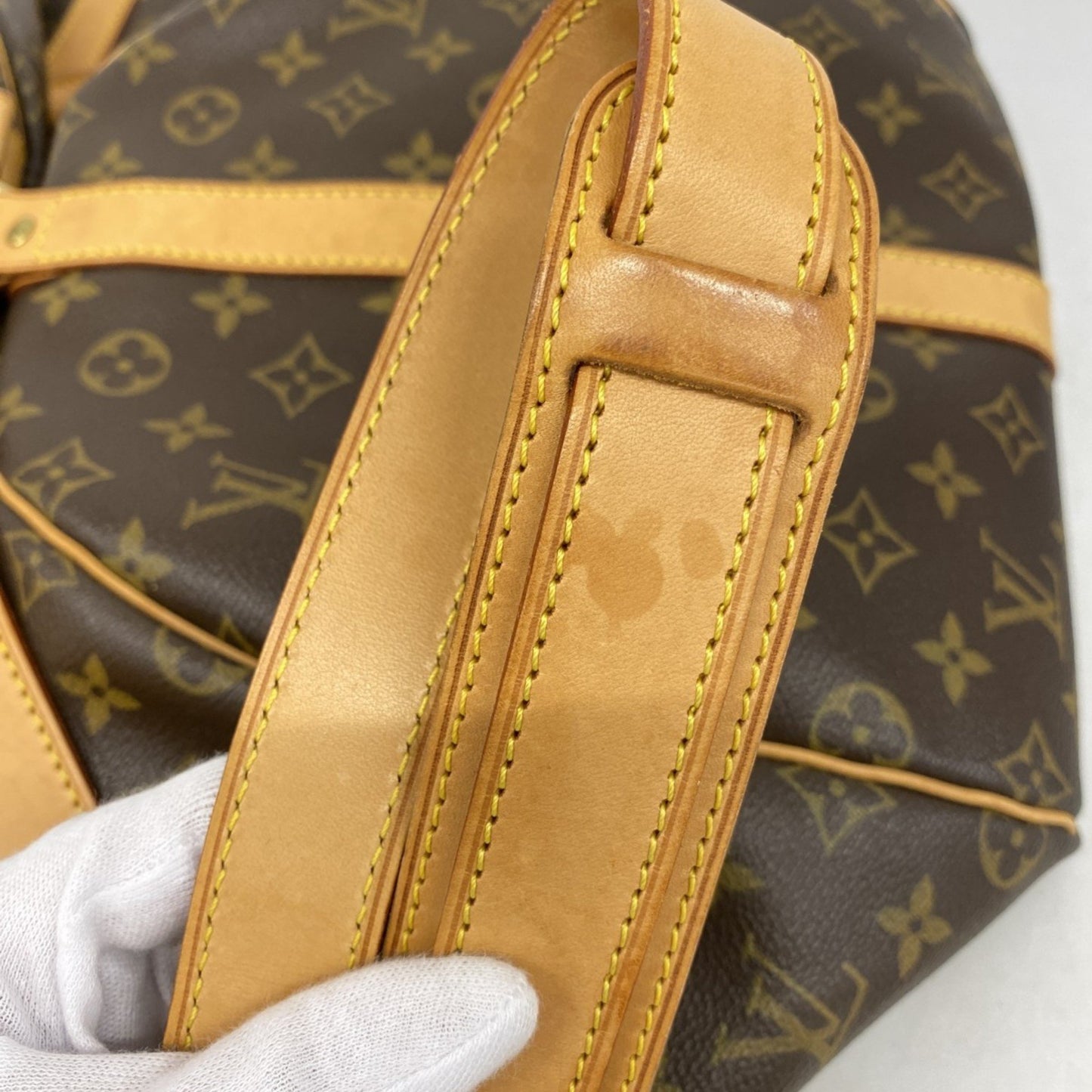 Louis Vuitton Keepall Bandouliere 55, Brown, Canvas, travel