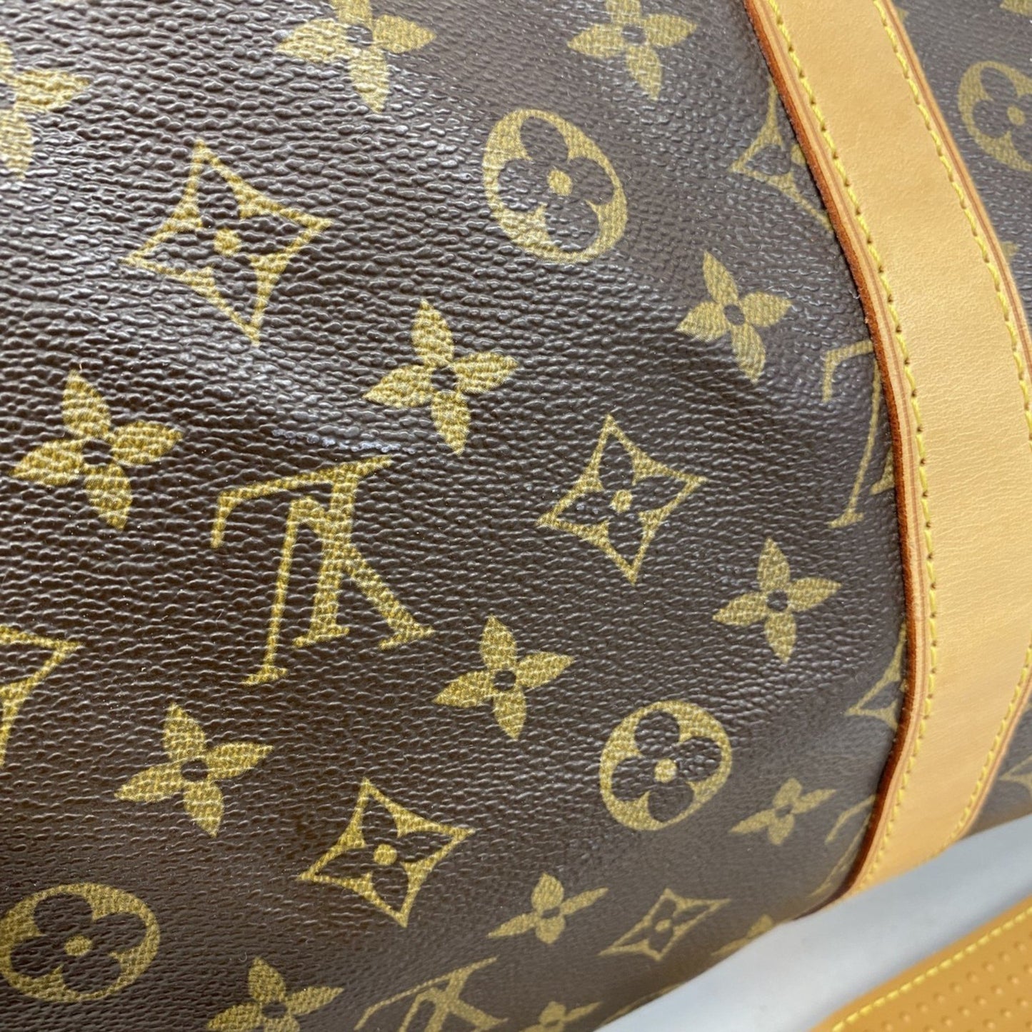 Louis Vuitton Keepall Bandouliere 55, Brown, Canvas, travel