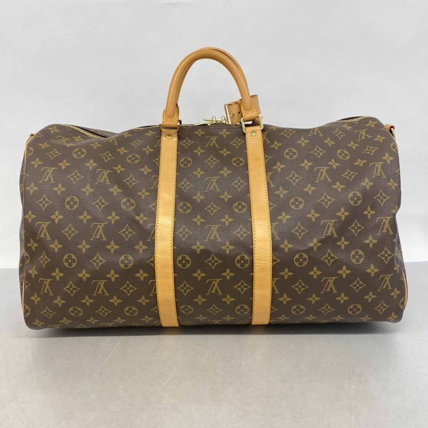 Louis Vuitton Keepall Bandouliere 55, Brown, Canvas, travel