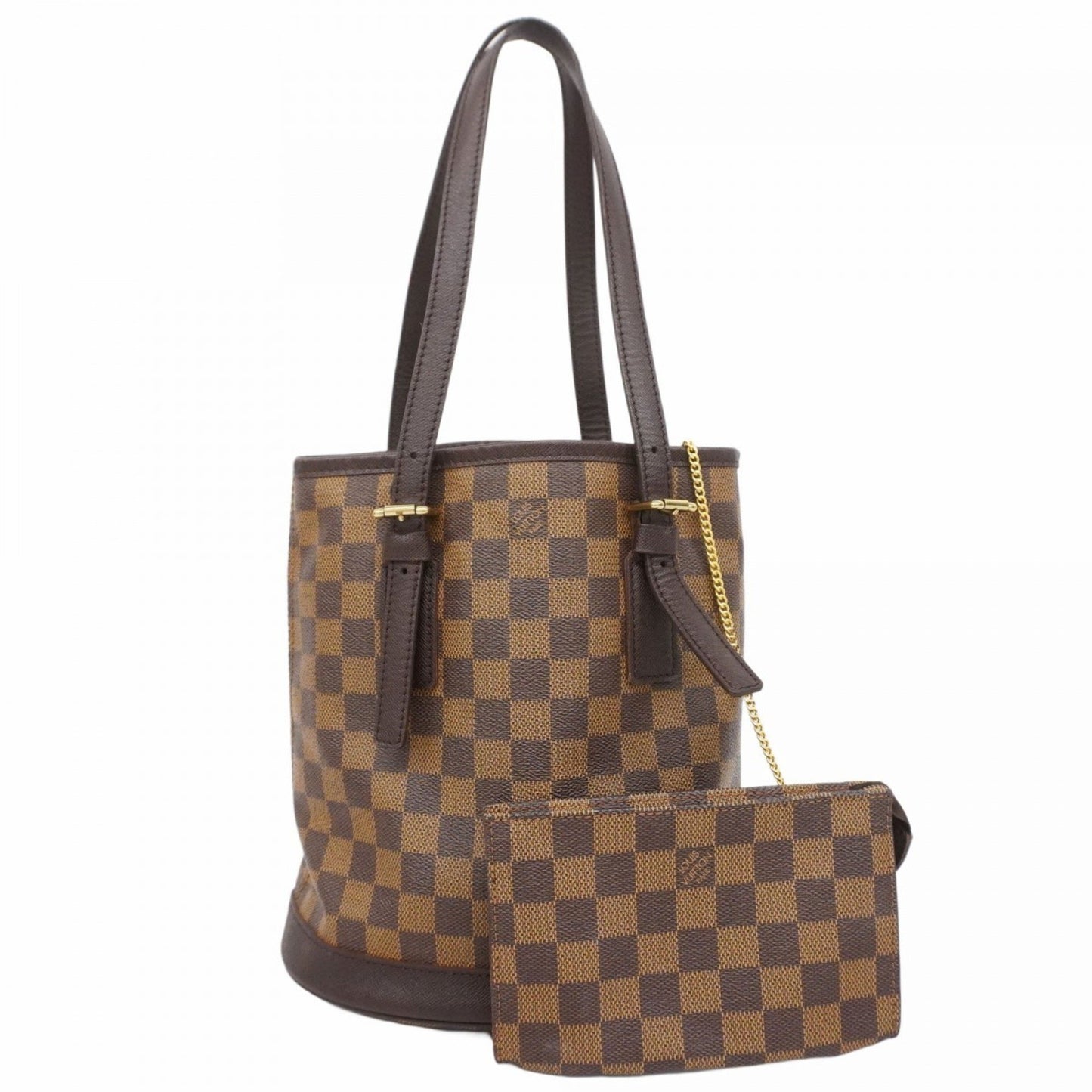 Louis Vuitton Bucket PM, Brown, Canvas, tote