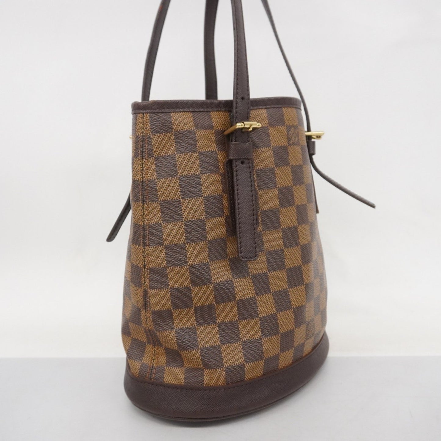 Louis Vuitton Bucket PM, Brown, Canvas, tote