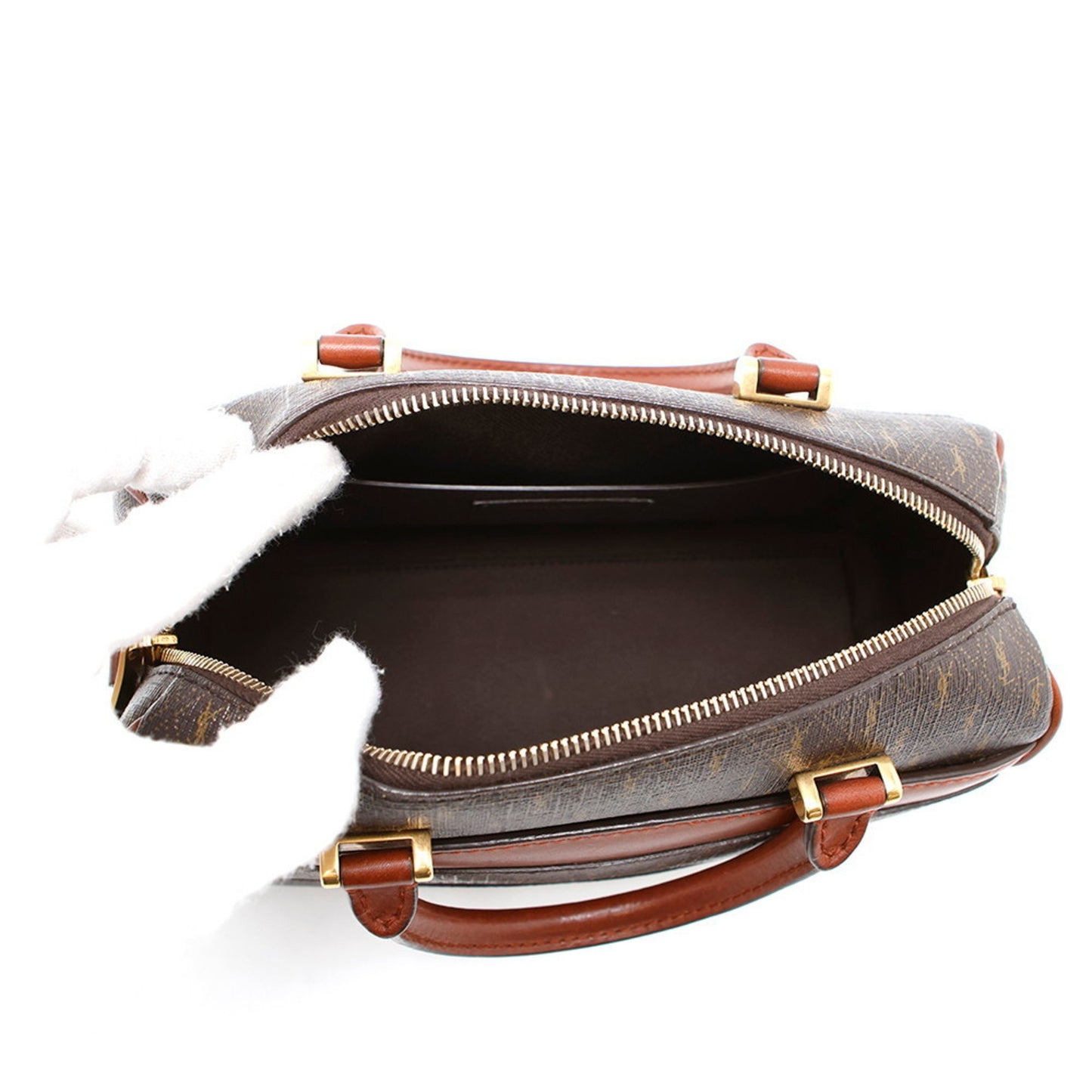 Saint Laurent Duffle, Brown, Canvas, handbag