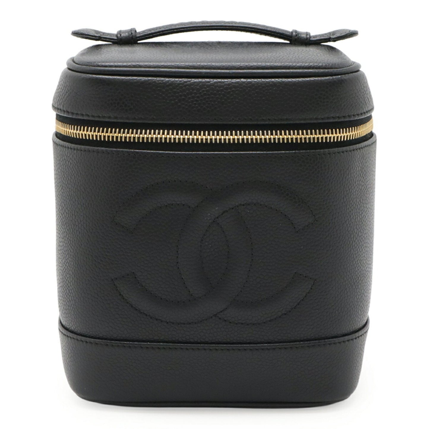 Chanel Vanity, Black, Leather, handbag