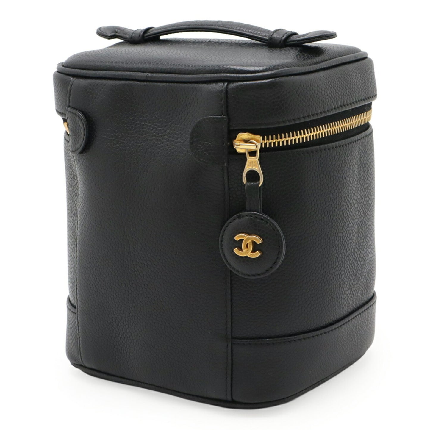 Chanel Vanity, Black, Leather, handbag